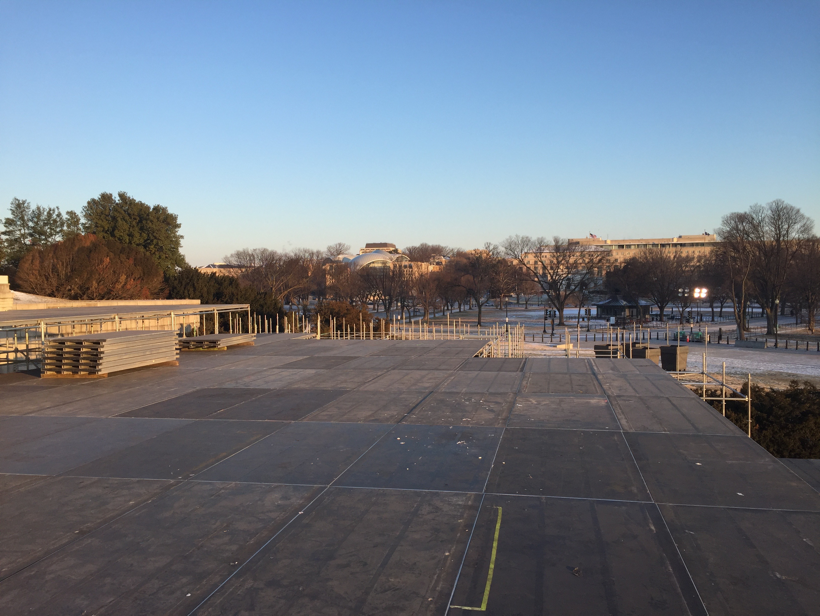 58th Presidential Inauguration Main deck over Lincoln Memorial Steps