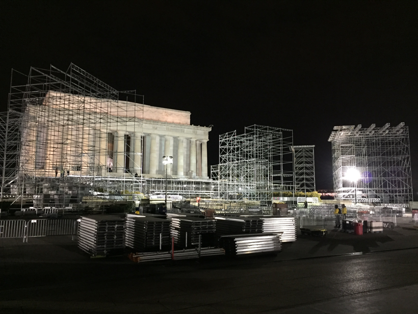 58th Presidential Inauguration Overnight steel build