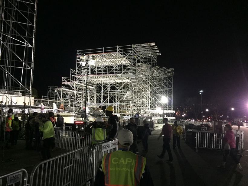 58th Presidential Inauguration Overnight steel build