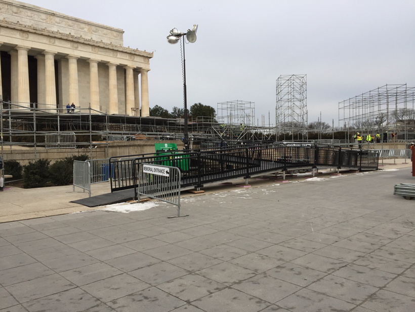 58th Presidential Inauguration temporary public Memorial access during construction