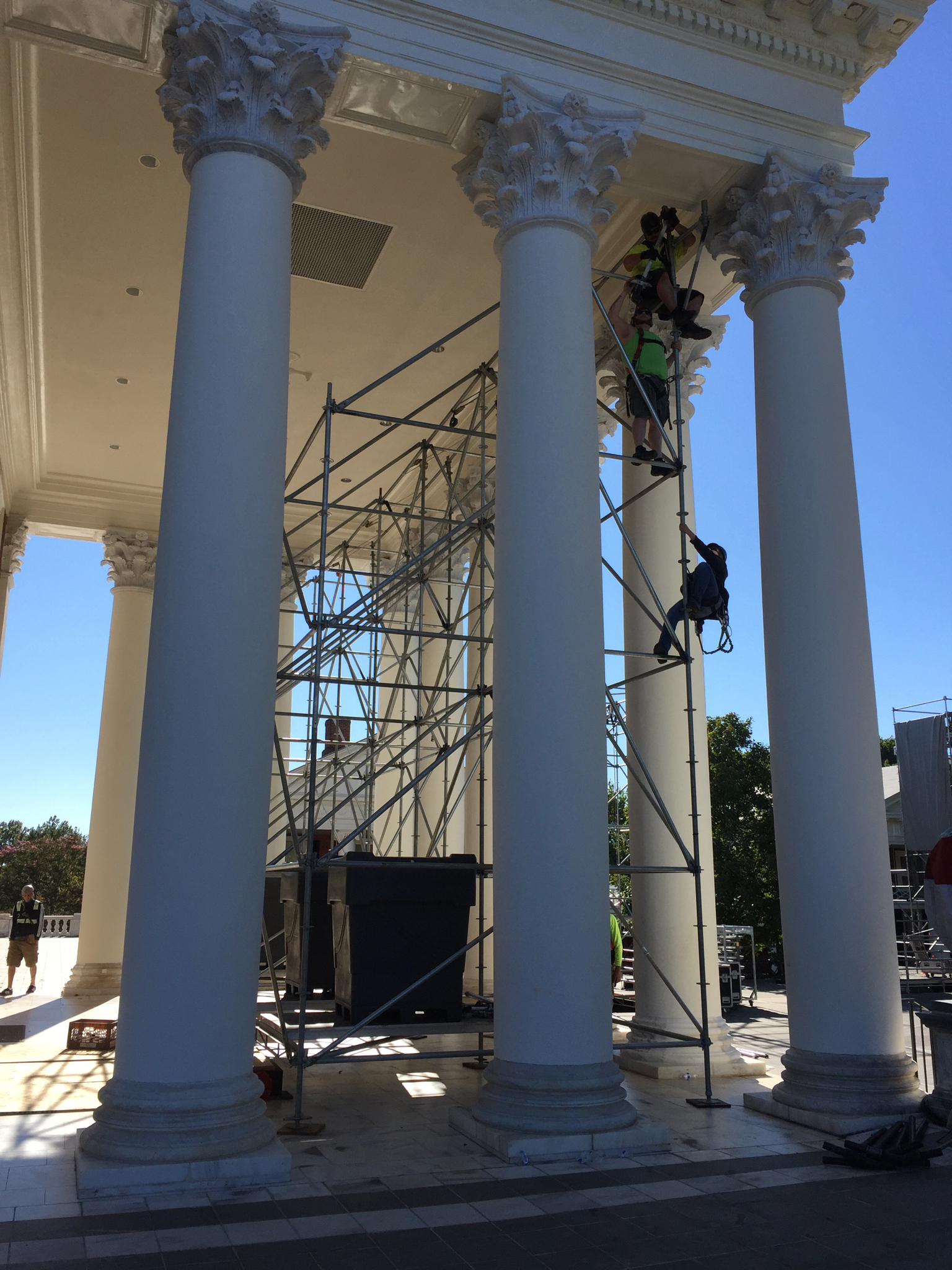 UVA Bicentennial - Steel build next to million dollar capitals