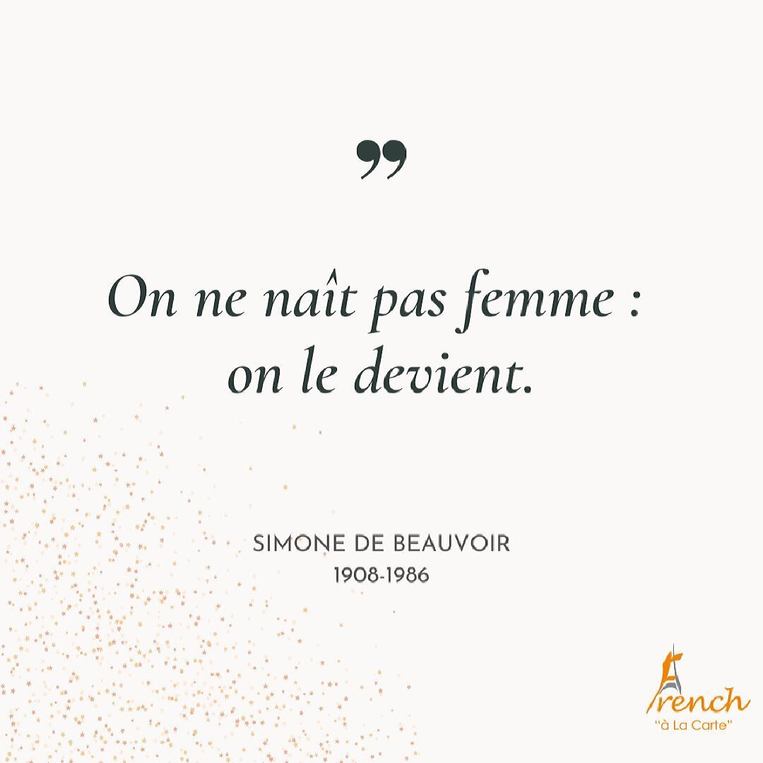 #quoteoftheweek ✍️

&quot;One is not born, but rather becomes, a woman&quot;

Simone de Beauvoir is French writer and feminist, a member of the intellectual fellowship of philosopher-writers who have given a literary transcription to the themes of ex