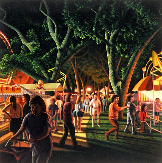Midsummer Night - Oil on canvas 18 x 18 inches