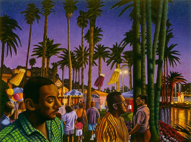 HOLIDAY IN L.A. - OIL ON CANVAS 18 X 24 INCHES