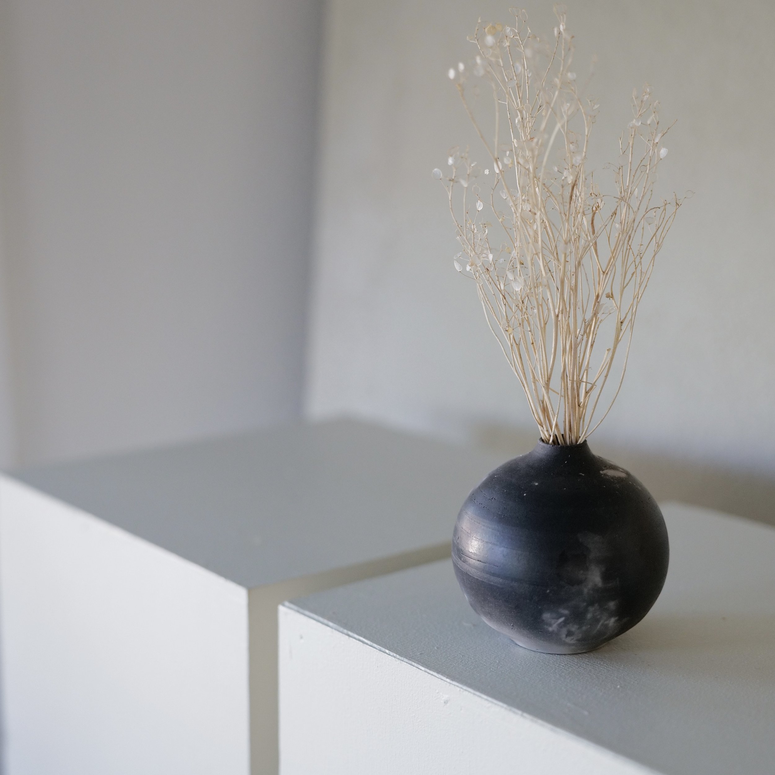 Smoke Fired Bud Vase IV