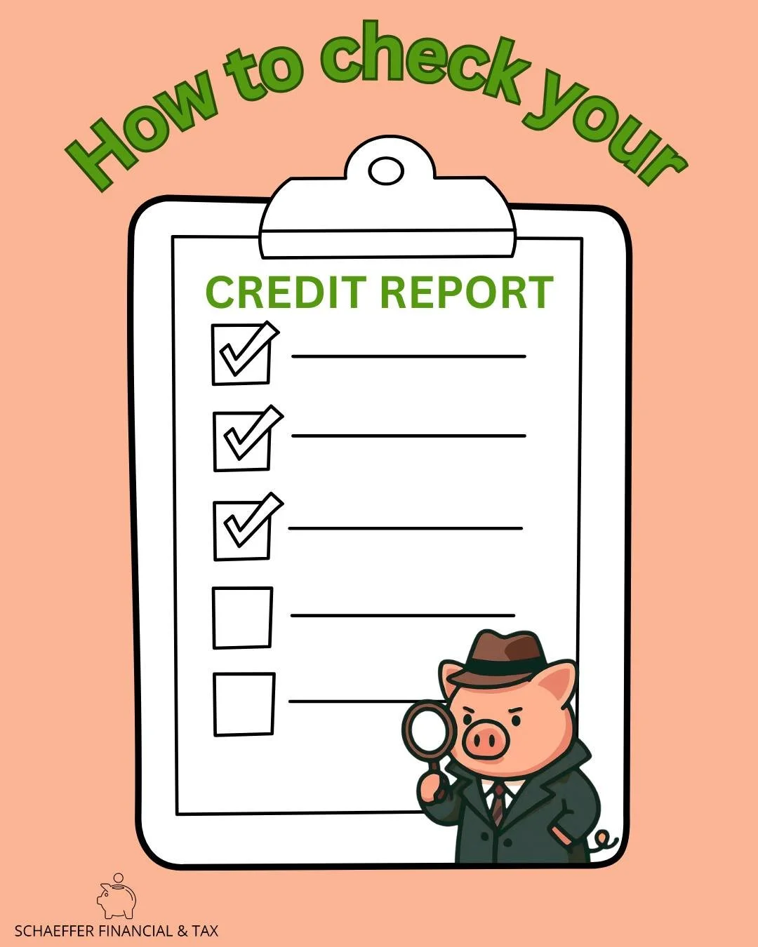 Your credit score is important and you might even know your personal score, but have you checked the data behind it?

Read more here:
https://www.schaefferfinancialandtax.com/blog/check-your-credit-report-regularly

 #creditscore #creditreport #perso