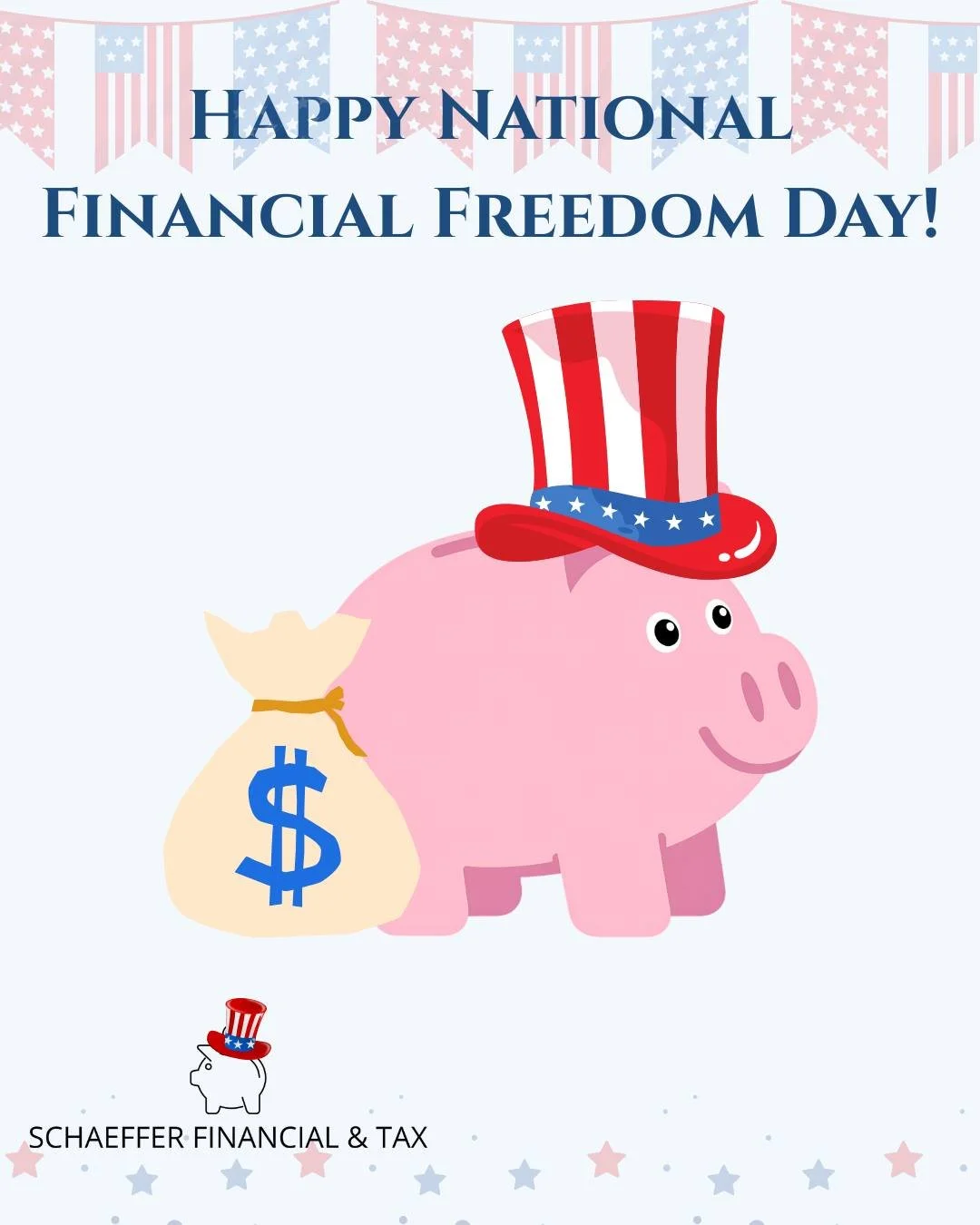 While preparing to celebrate America&rsquo;s 250th, take some time to applaud your financial freedom!  If you don&rsquo;t feel that you&rsquo;ve reached financial freedom yet, contact me for tips!

Financial freedom: having enough money saved, often 