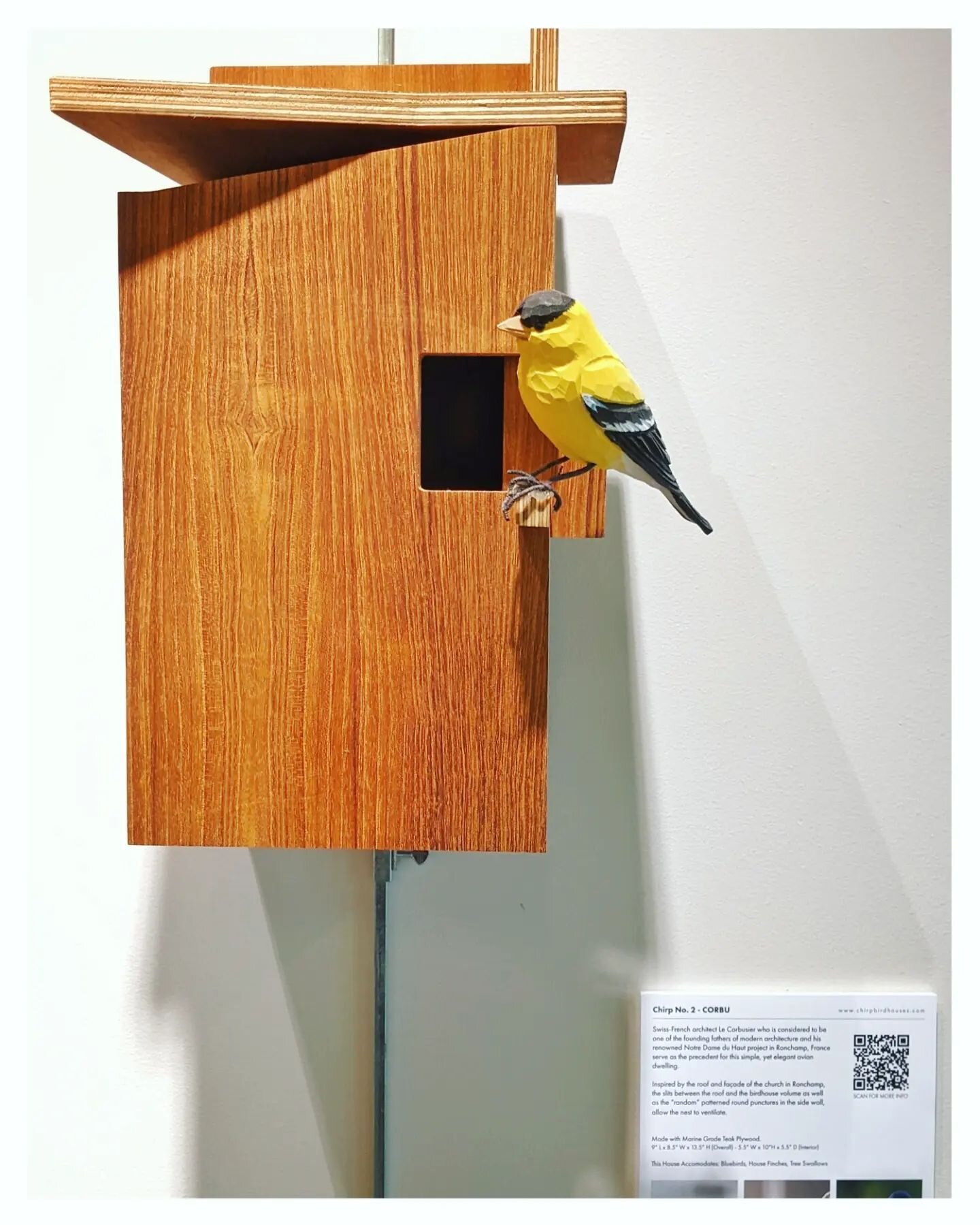 We're starting this new year with a library tour. First stop for the next month, you'll find our modern avian dwellings on display at the @westwoodplma (Westwood Public Library) main gallery! We're also giving a presentation there on Saturday, Januar