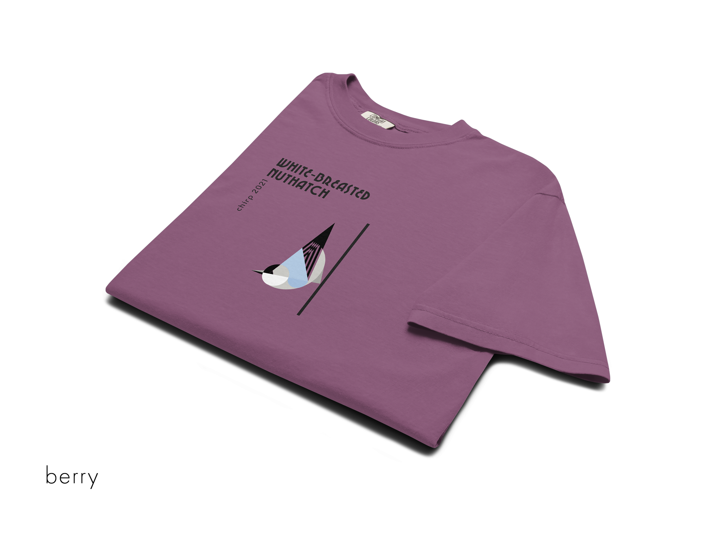 chirp company_unisex-garment-dyed-heavyweight-t-shirt-berry-front-691d2b1e5417c.png
