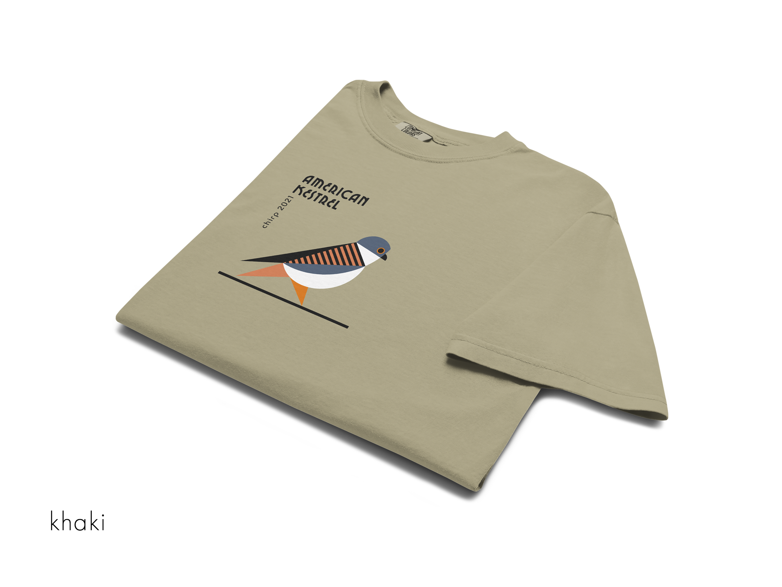 chirp company_unisex-garment-dyed-heavyweight-t-shirt-khaki-front-691d29e1e28bc.png