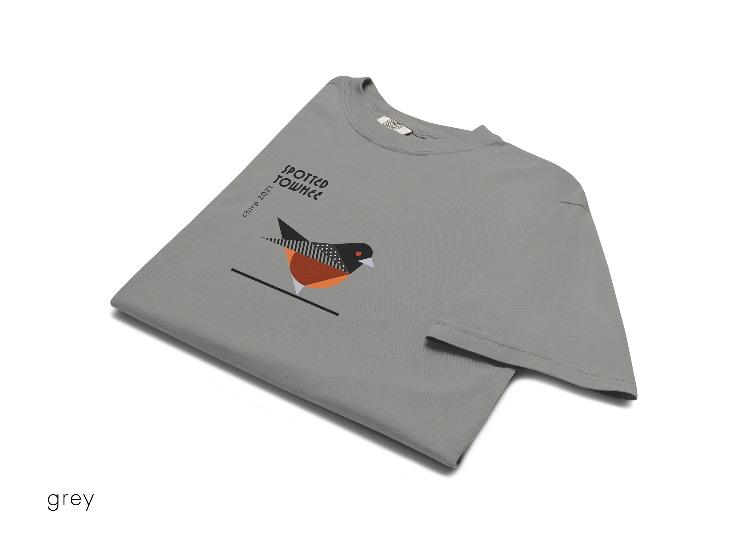 chirp company_unisex-garment-dyed-heavyweight-t-shirt-grey-front-691d2c4e66abd.png