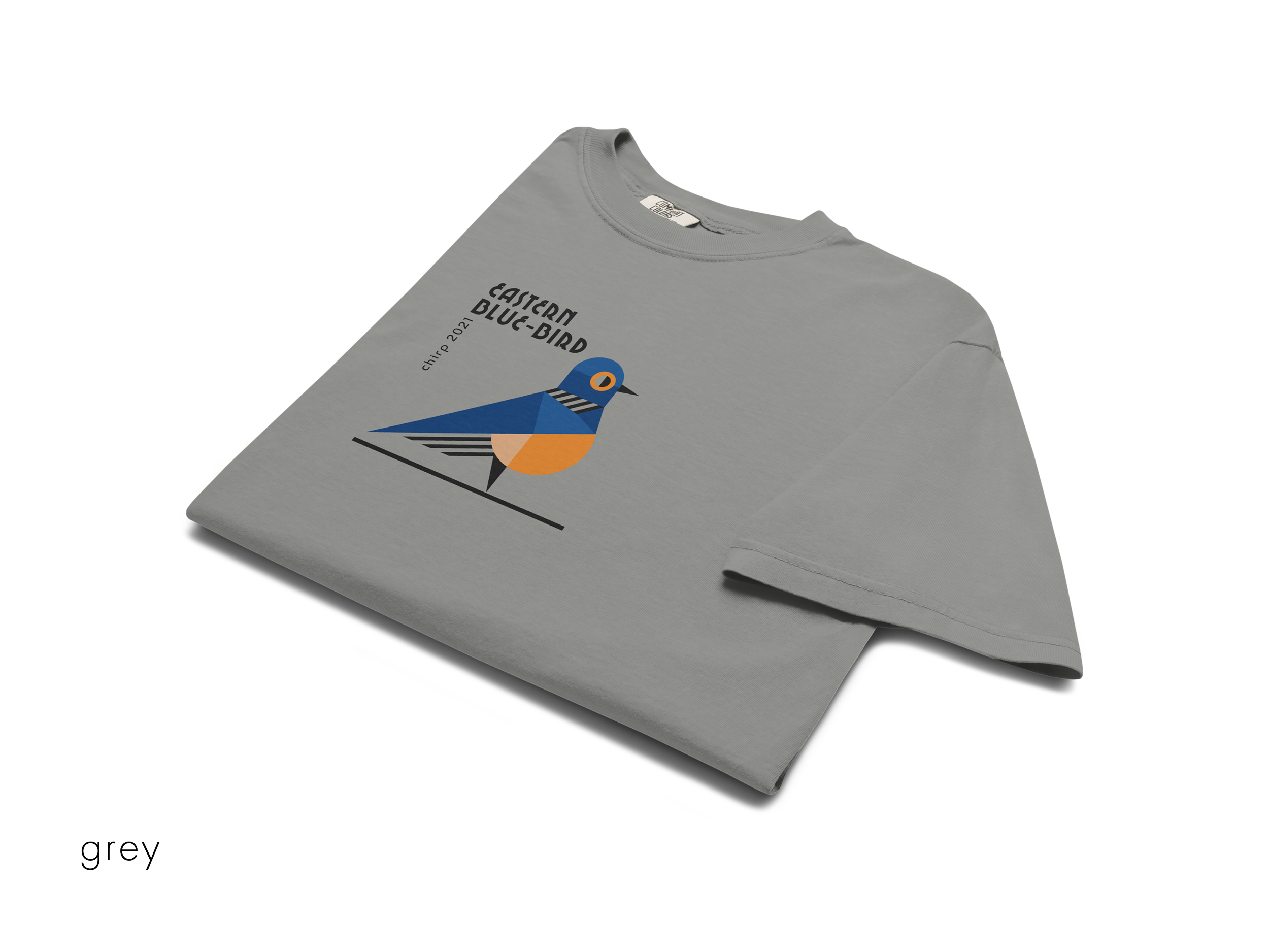 chirp company_unisex-garment-dyed-heavyweight-t-shirt-grey-front-691d24a057348.png