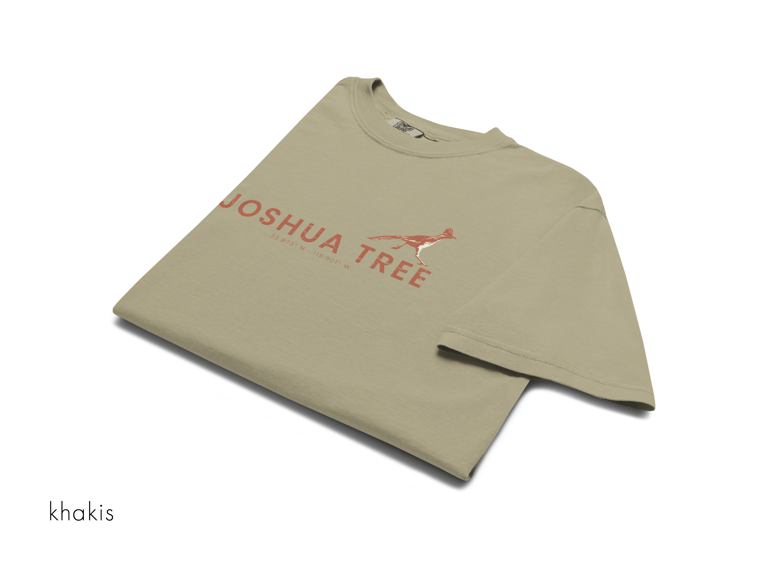 CHIRP COMPANY_JASHUA TREE_ROADRUNNER_unisex-garment-dyed-heavyweight-t-shirt-khaki-front-693f01a63b8bb.png