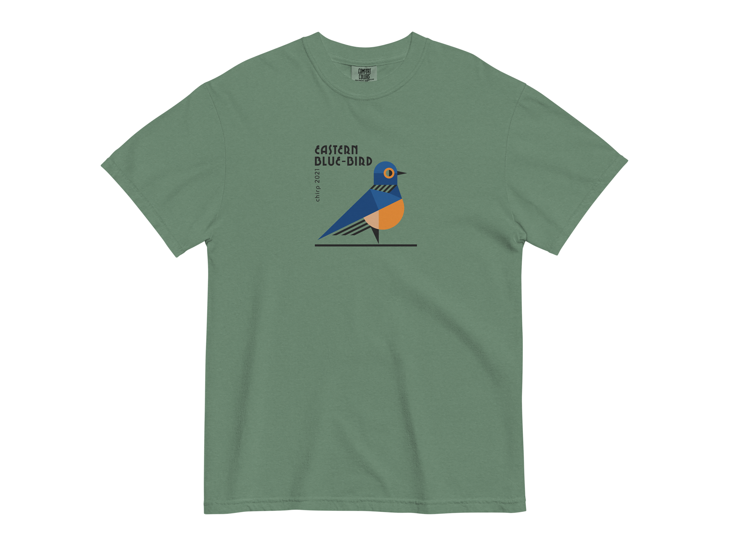 chirp company_bluebird_unisex-garment-dyed-heavyweight-t-shirt-light-green-front-6917c40f8df3c.png