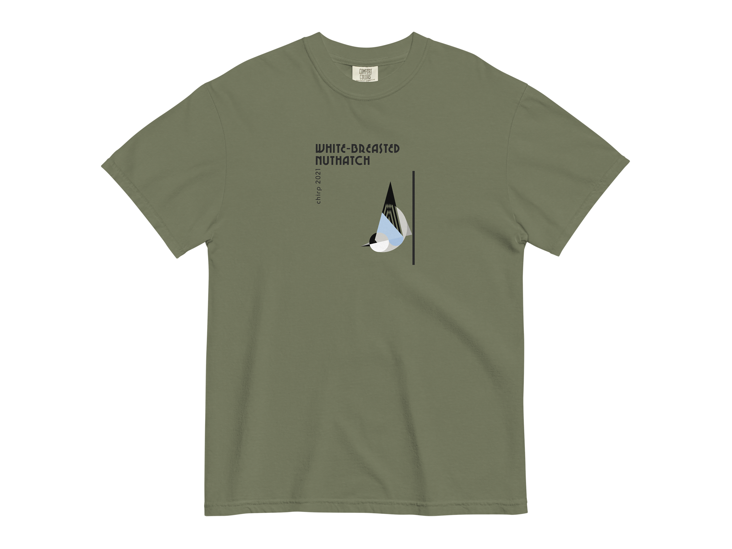 CHIRP COMPANY_unisex-garment-dyed-heavyweight-t-shirt-moss-front-692dfbb05ac95.png