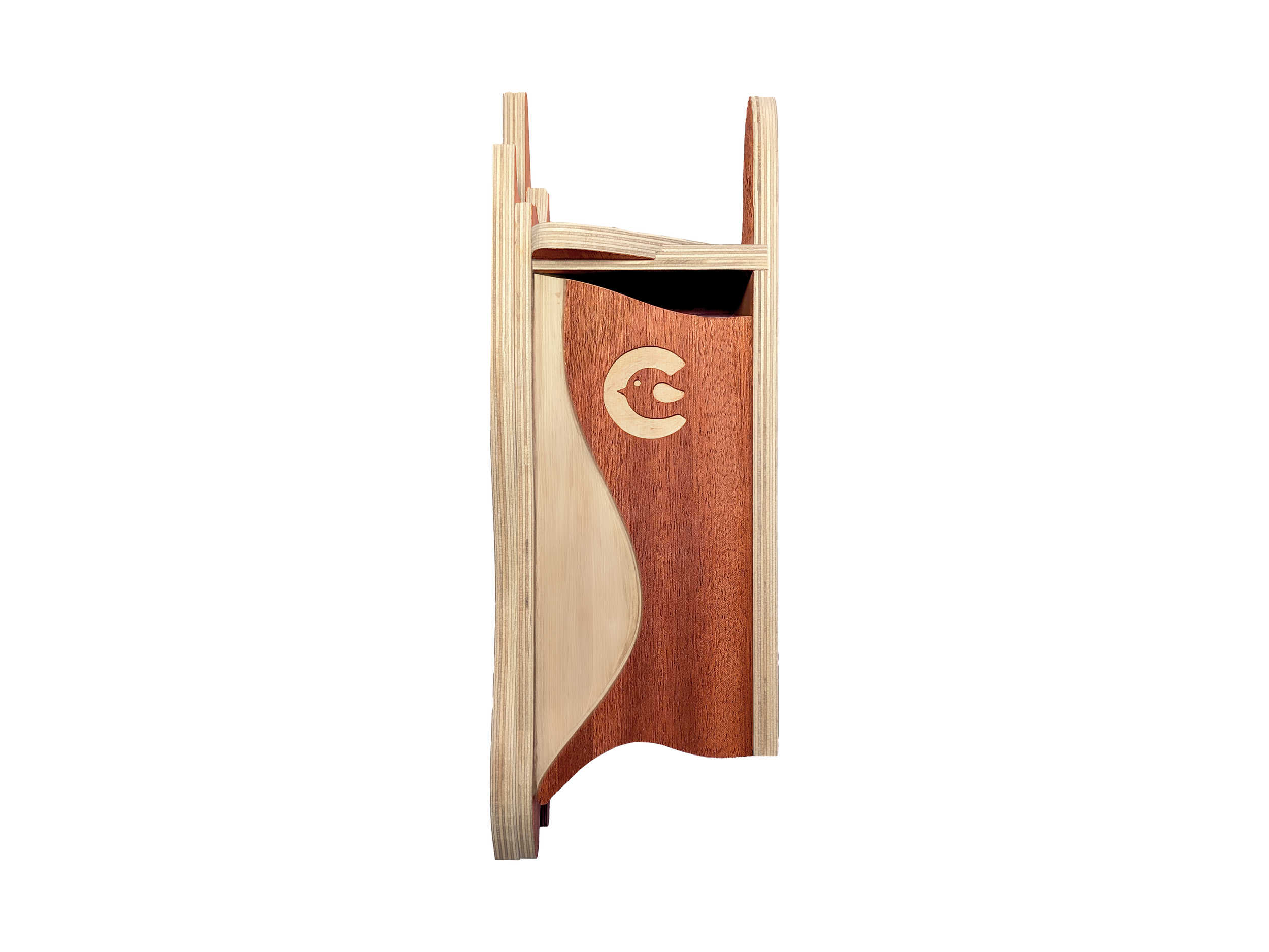 CHIRP BIRDHOUSES - MODERN BIRDHOUSE- GAUDI 3-MAHOGANY.png