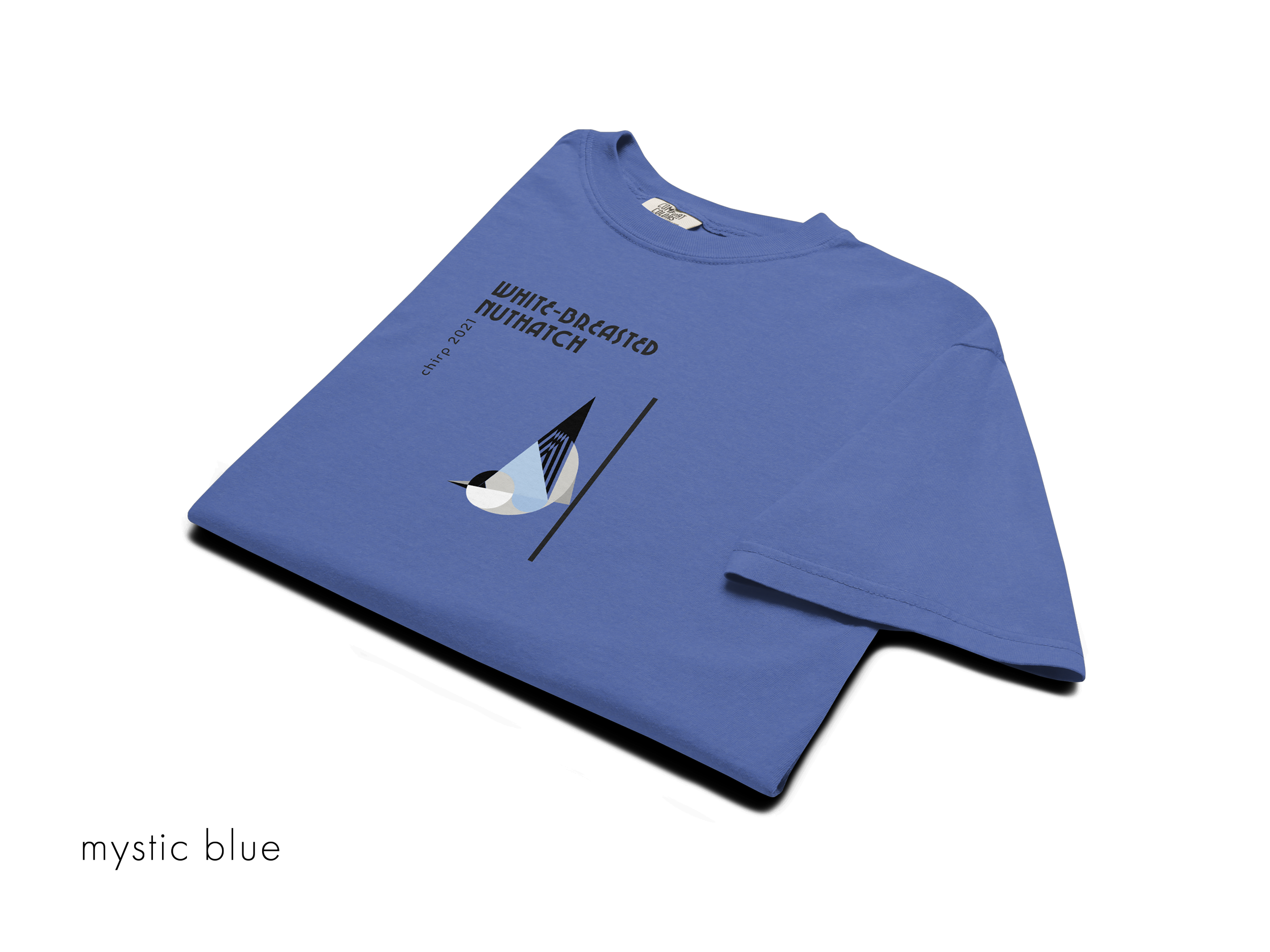 chirp company_unisex-garment-dyed-heavyweight-t-shirt-mystic blue-front-691d2b1e5417c.png