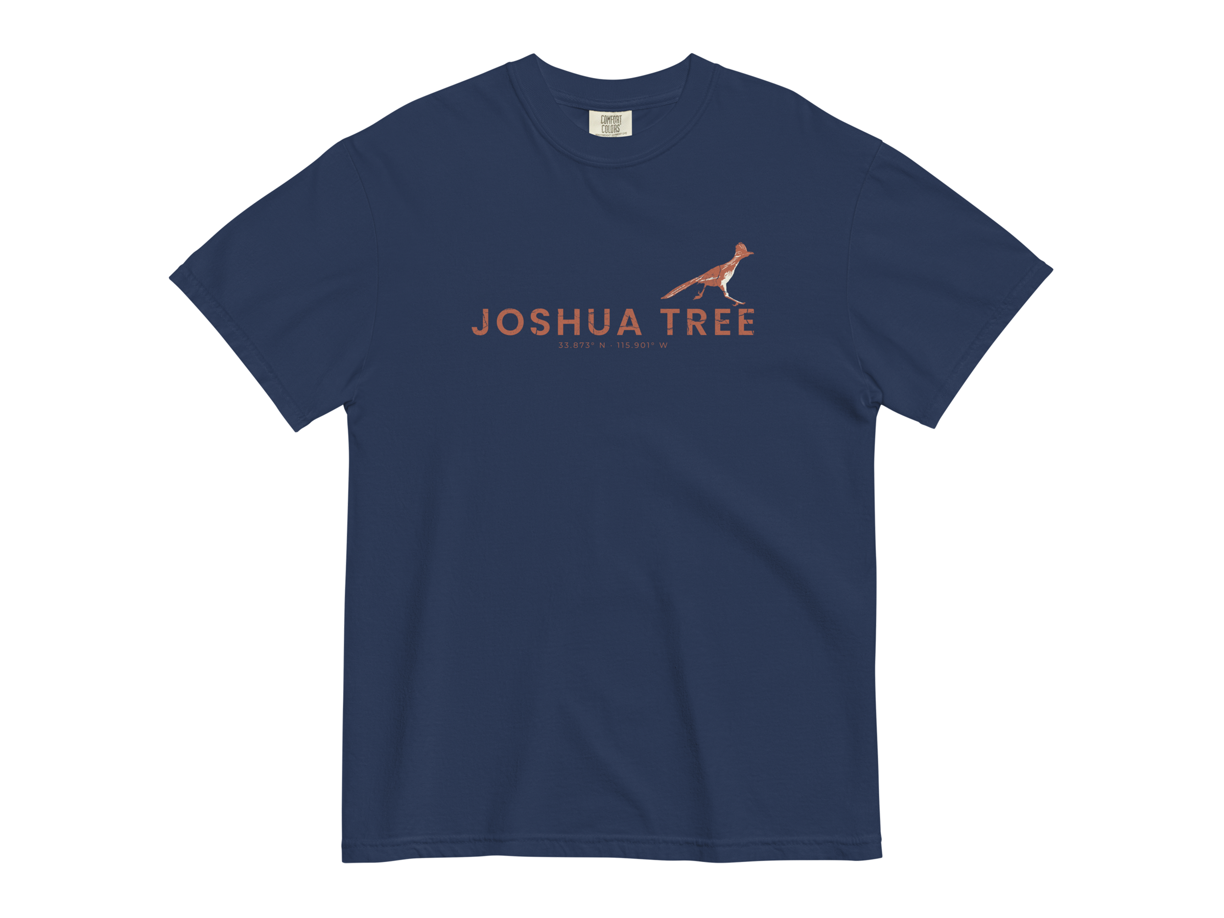 CHIRP COMPANY_JASHUA TREE_ROADRUNNER_unisex-garment-dyed-heavyweight-t-shirt-true-navy-front-693f01a63b1de.png