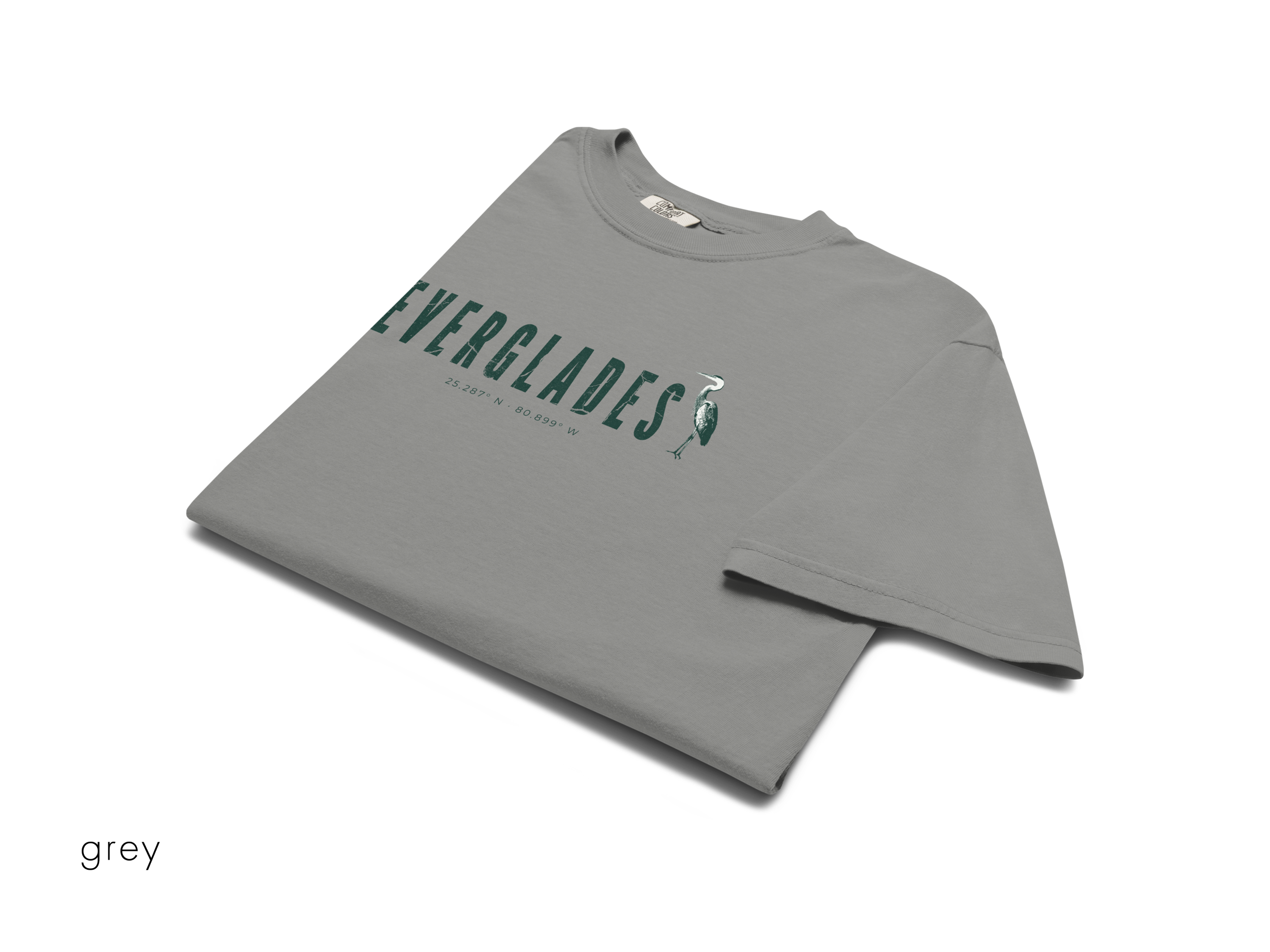 CHIRP COMPANY_BLUE HERON_EVERGLADES_unisex-garment-dyed-heavyweight-t-shirt-grey-front-69419fda162d9.png