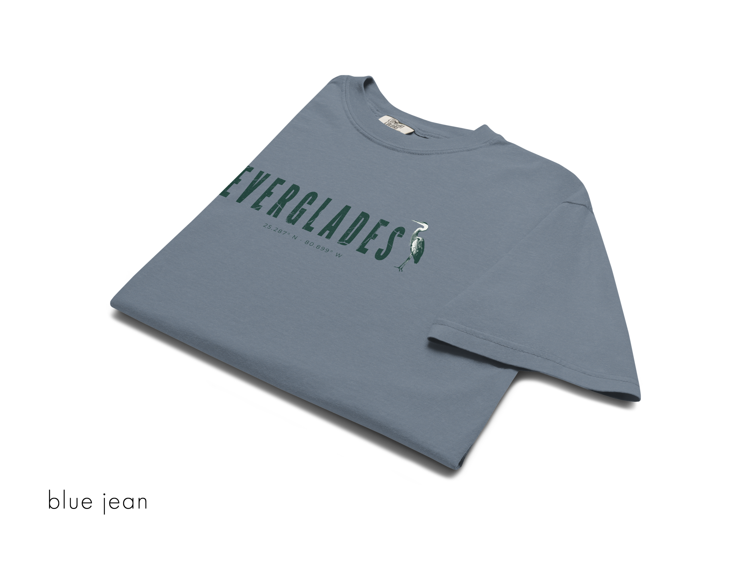 CHIRP COMPANY_BLUE HERON_EVERGLADES_unisex-garment-dyed-heavyweight-t-shirt-blue-jean-front-69419fda161eb.png