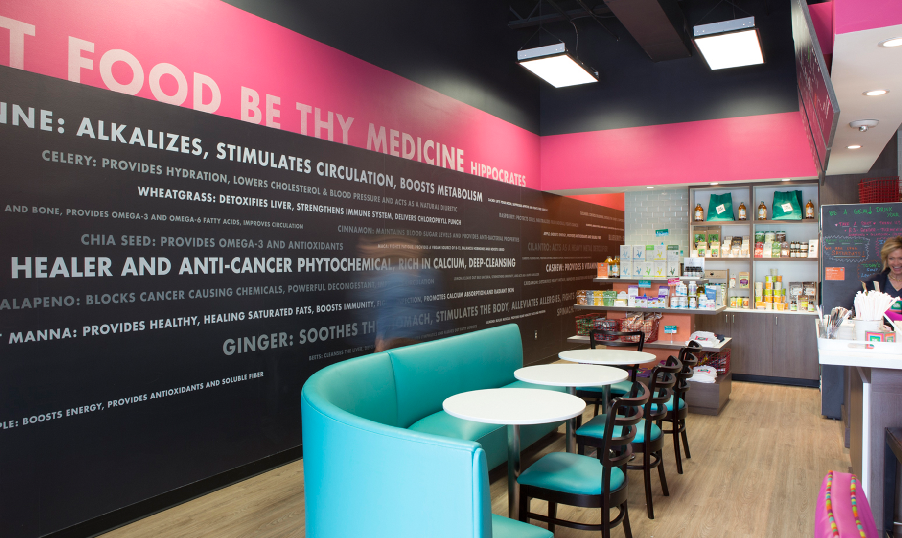 The Gem Juice Bar Branding + Mural Wall Design