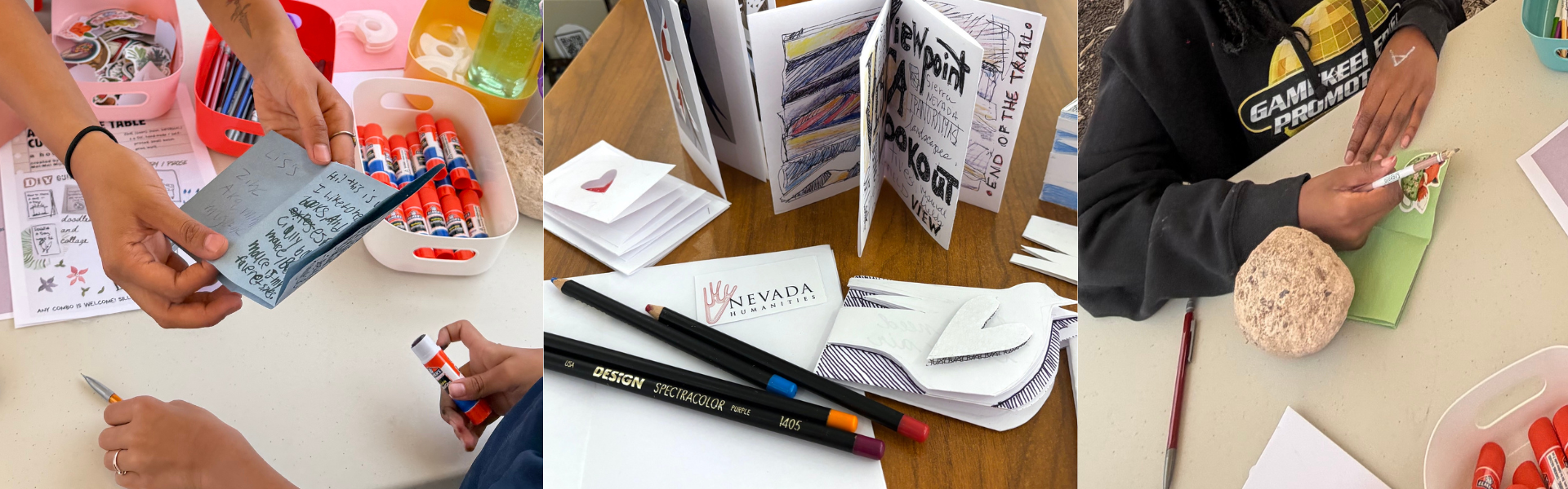 Images of zine-making.