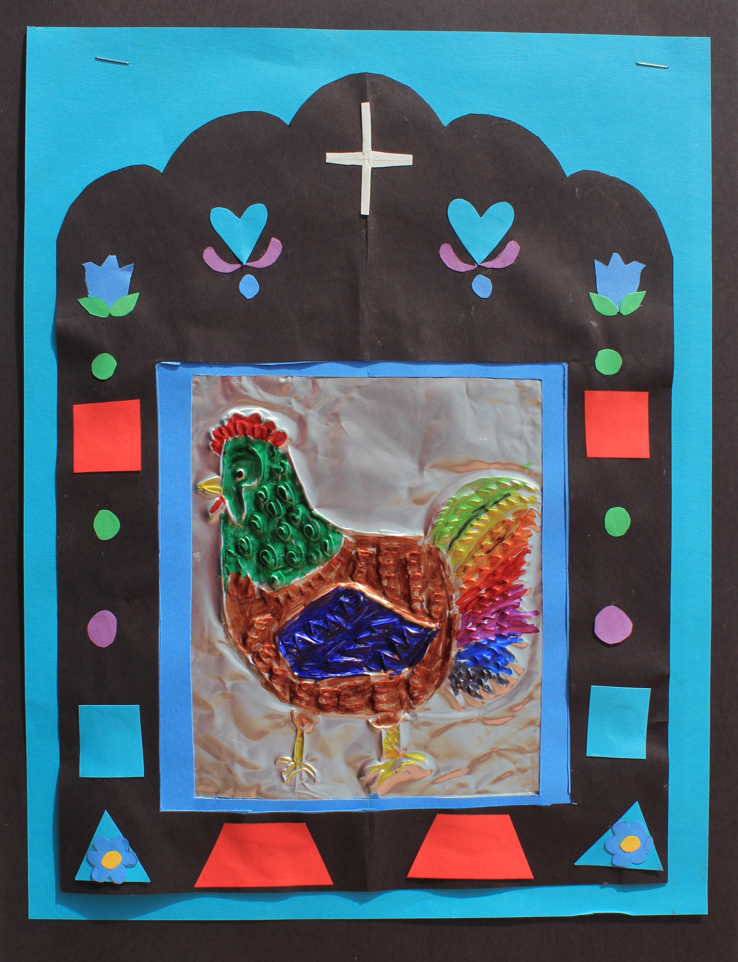 Alondra, Grade 4,  Foil Tooling and Collage