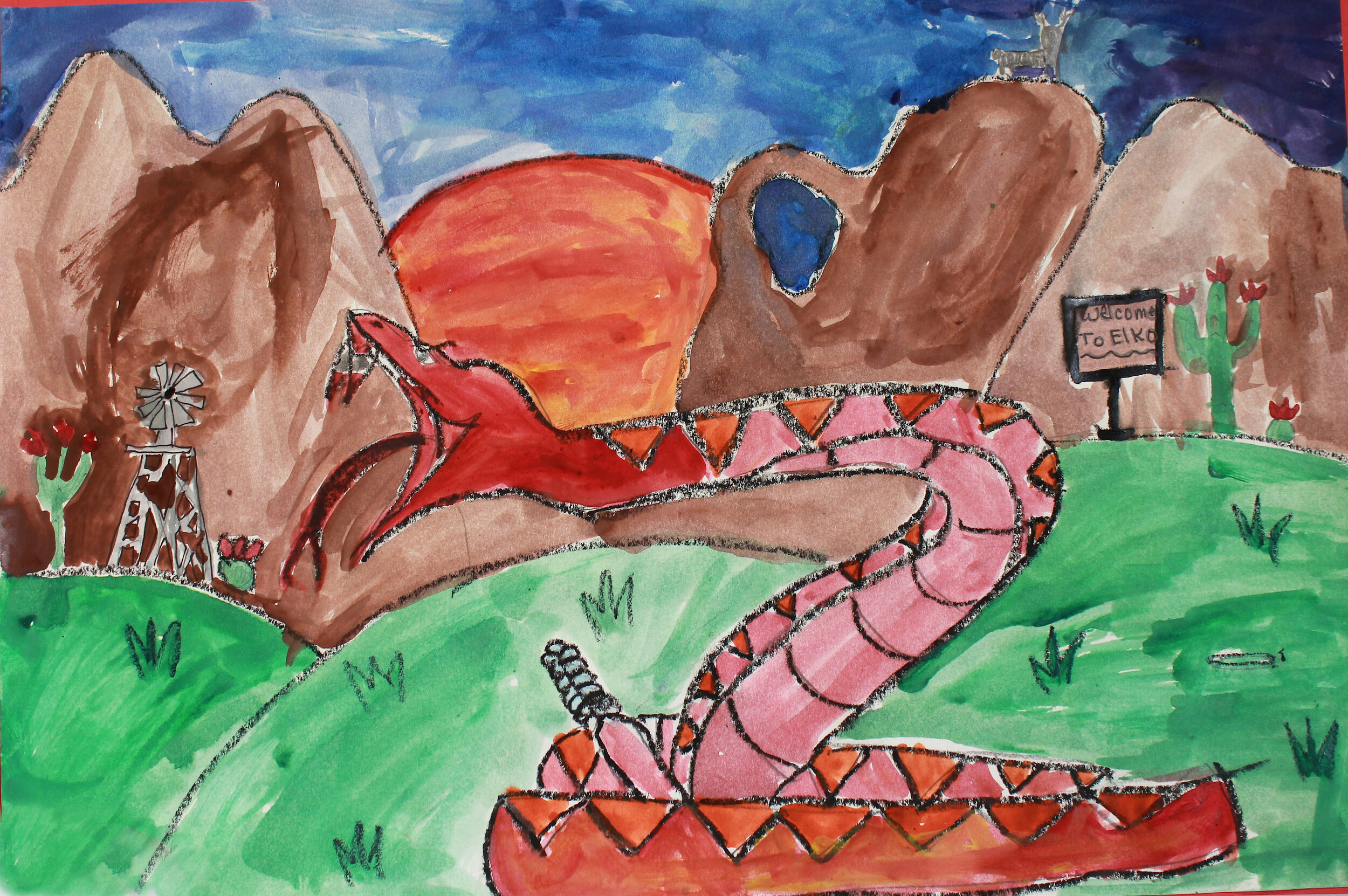Olivia_Grade 6_Rattler_Watercolor and Charcoal s.jpg
