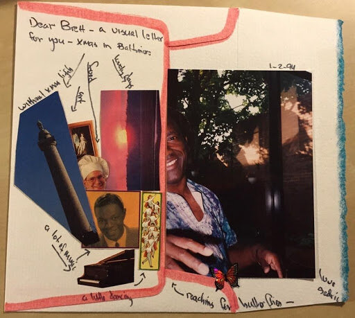 Sedric Ware, “Reaching for Butterflies,” 1994. Visual letter; collage.