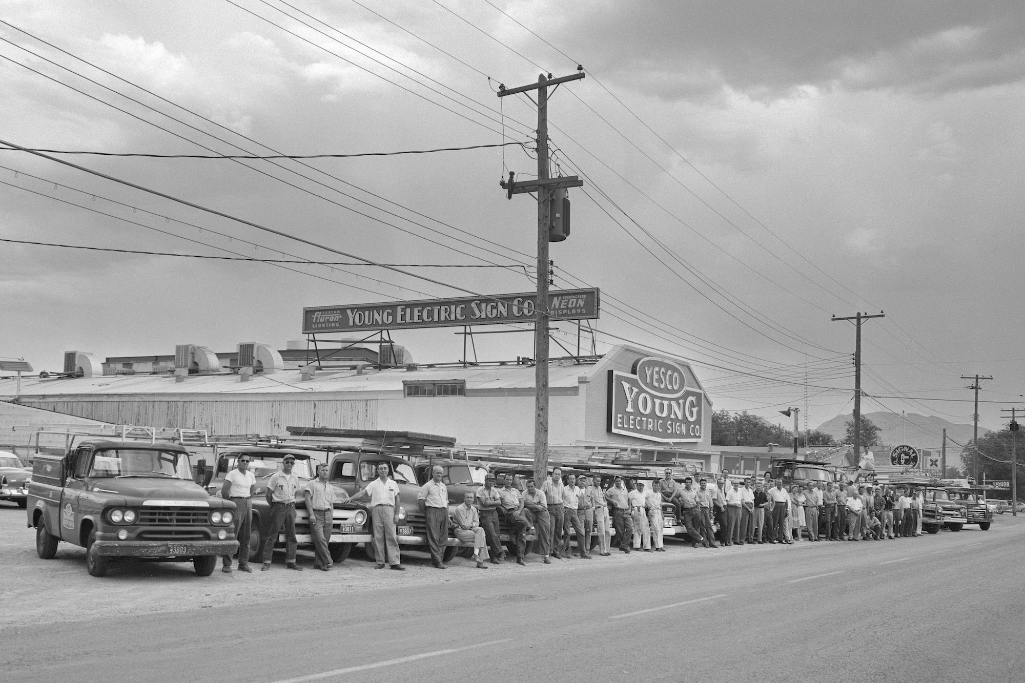 Employees at YESCO’s East Charleston Boulevard office in Las Vegas, July 26, 1961.