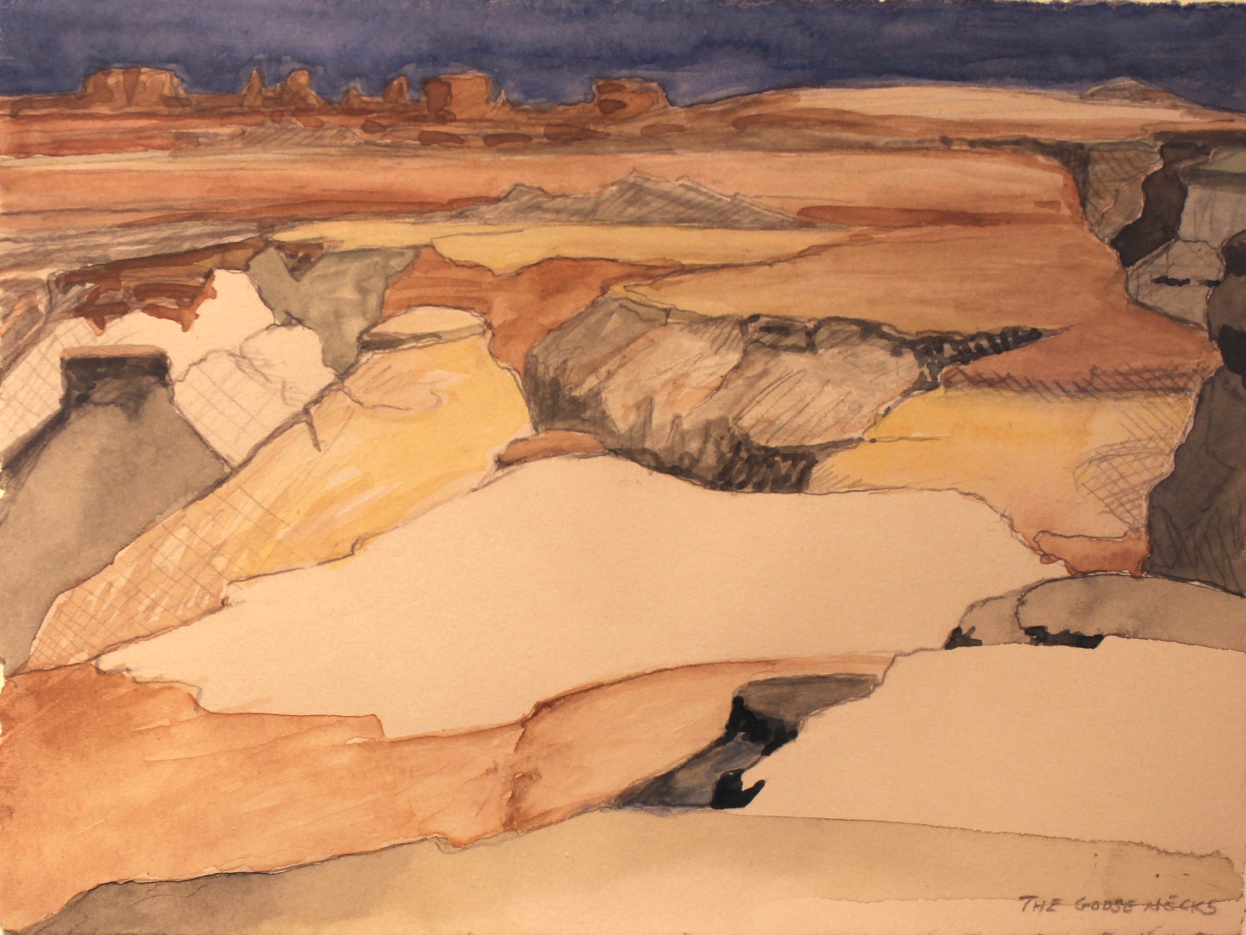 Watercolors of the Colorado: The Goose Necks
