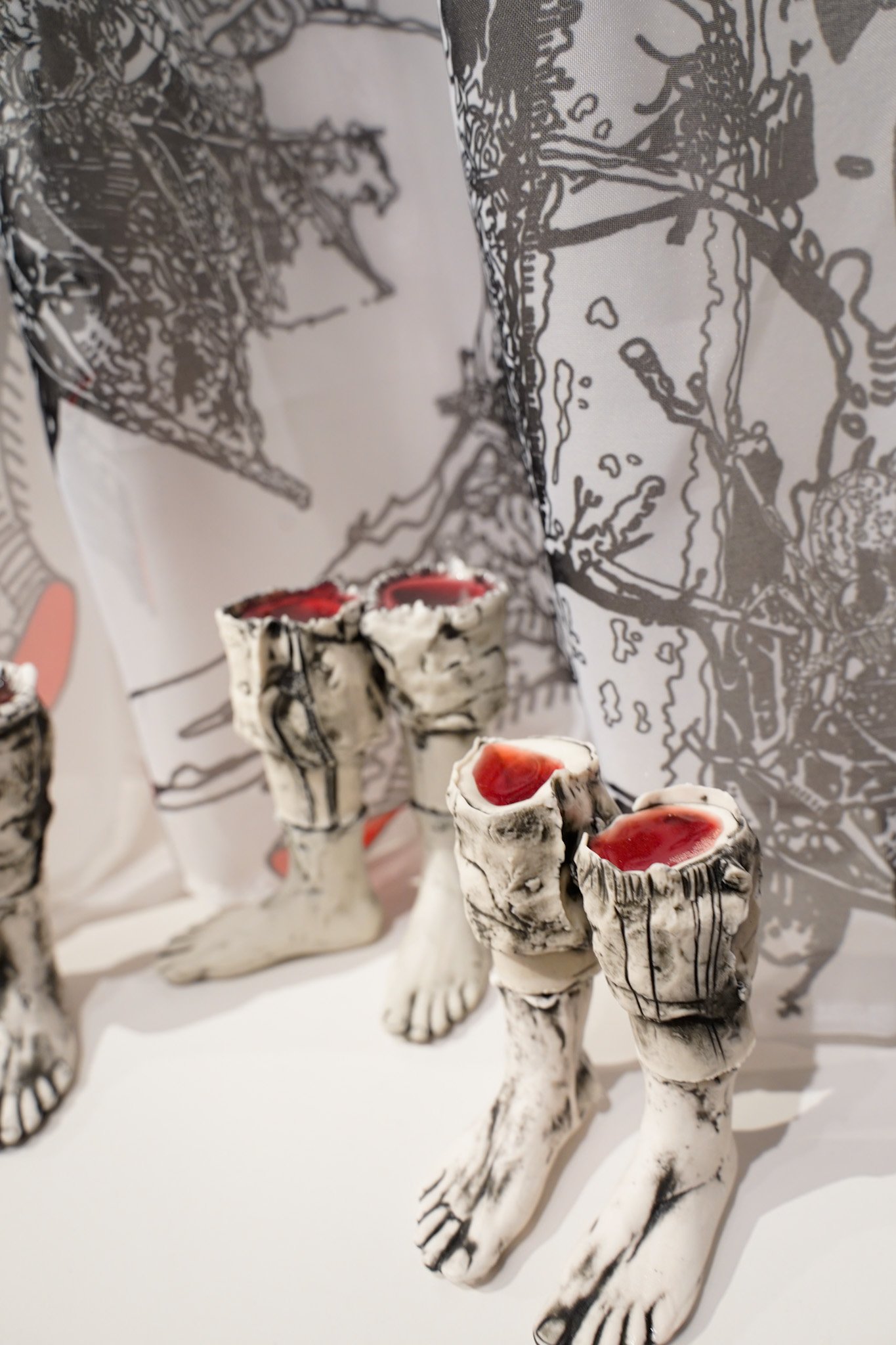 Candace Garlock_Citizens of that Other Space_Ceramic and Digital Print on Fabric_Installation 4 Detail.jpg