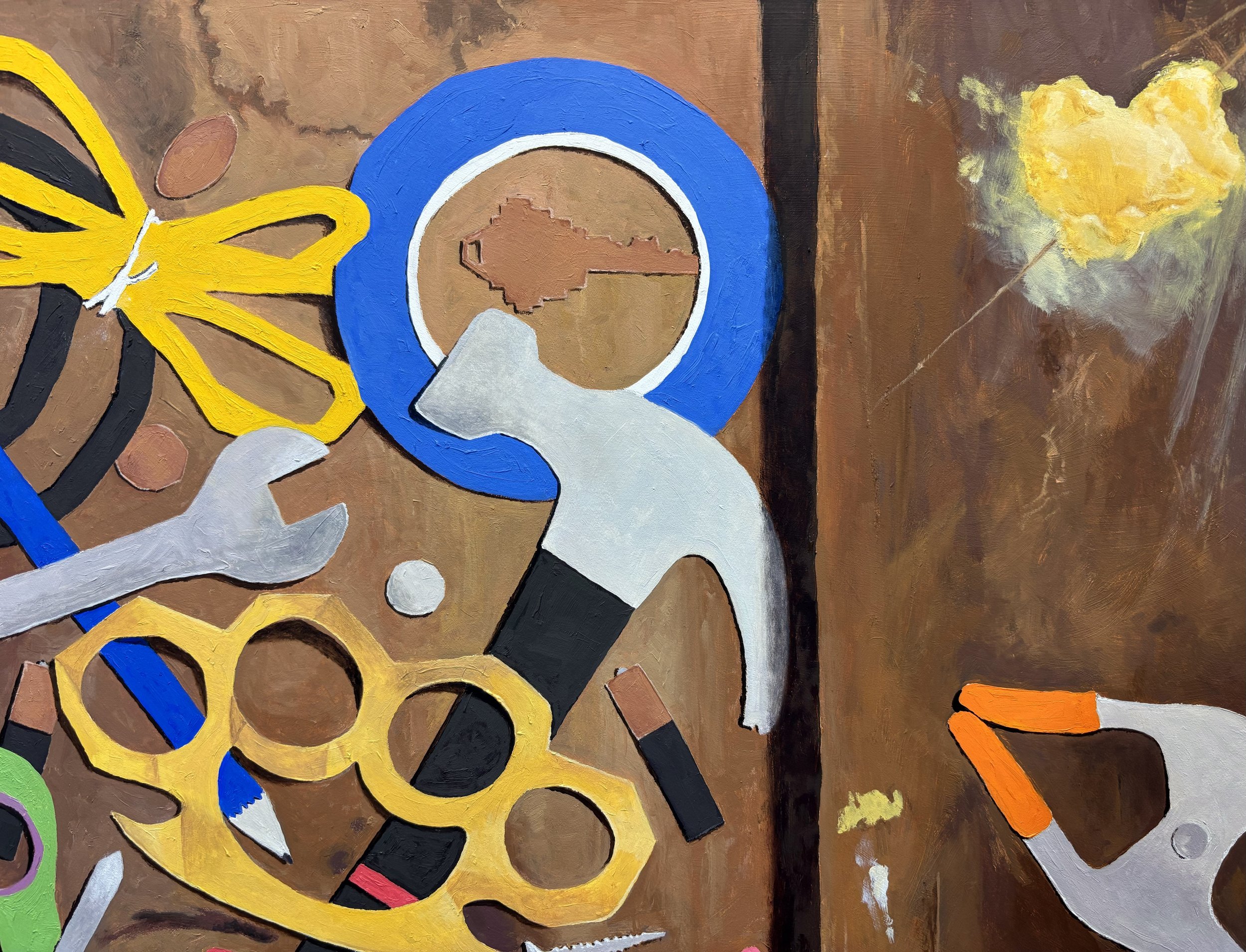  Tools , detail, 2025, Oil on panel, 28.75×33.25 