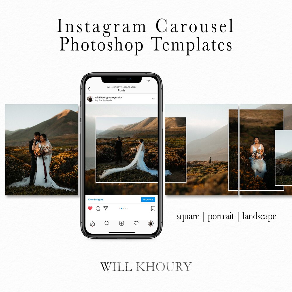 Free-Flow Instagram Carousel Photoshop Templates