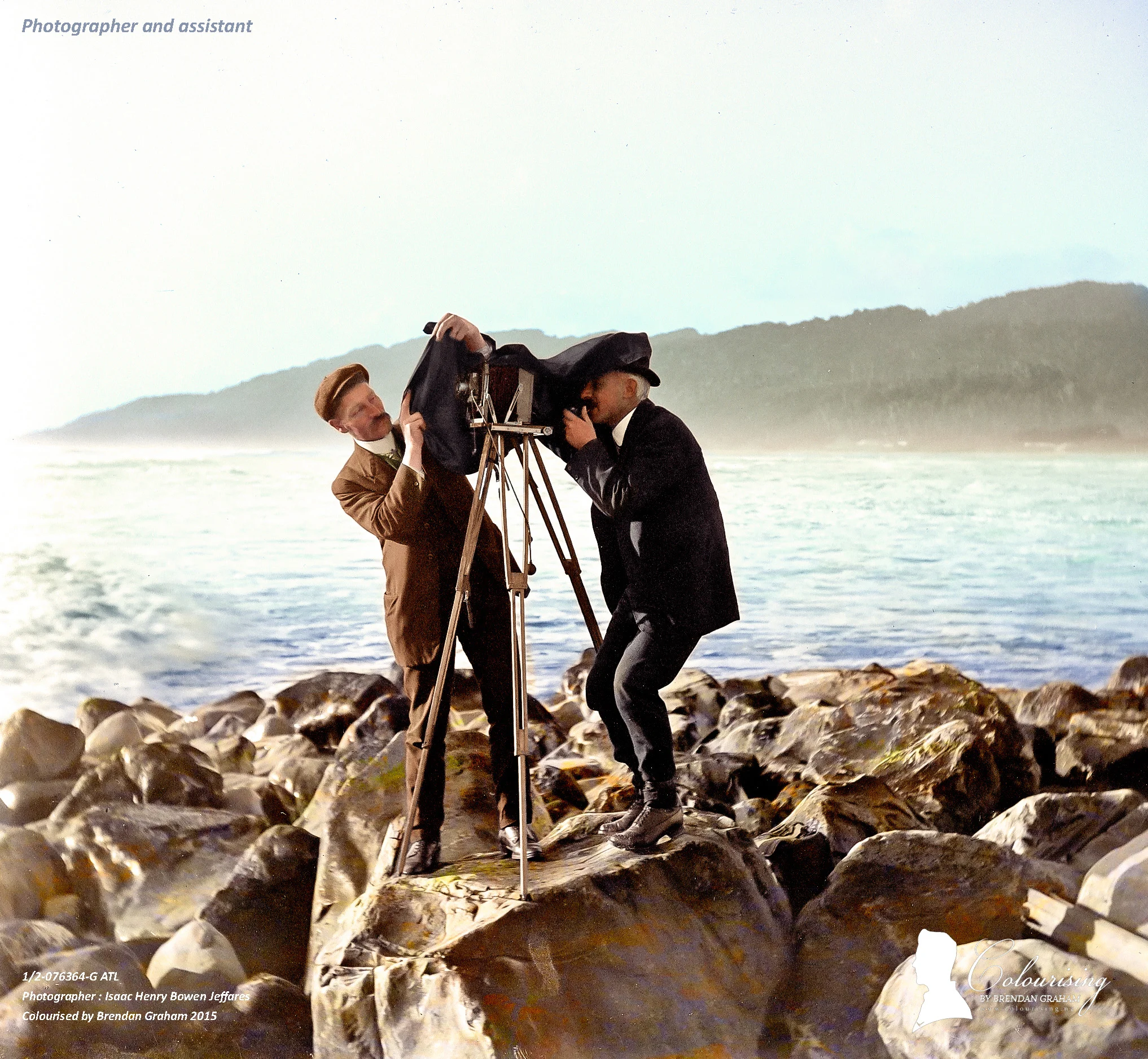 Photographer and assistant - Colourising by Brendan Graham NZ