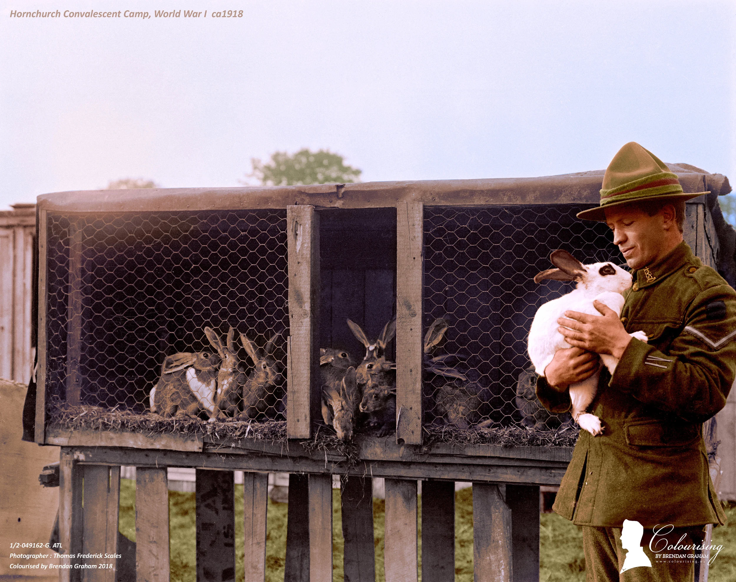 New Zealand Convalescent Camp WW1 - colourising by Brendan Graham NZ