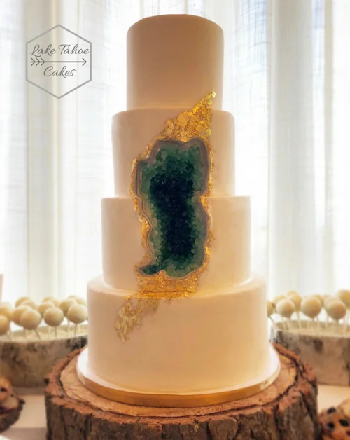 Lake Tahoe Geode Cake