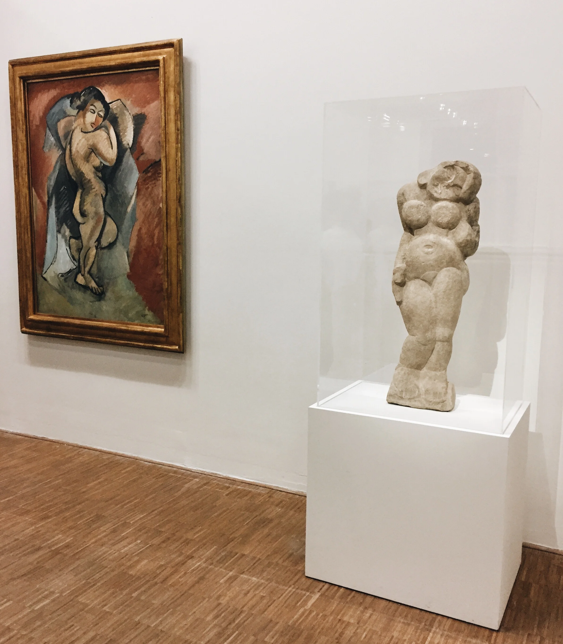 Left to right: Georges Braque, Grand Nu . André Derain, Nu debout