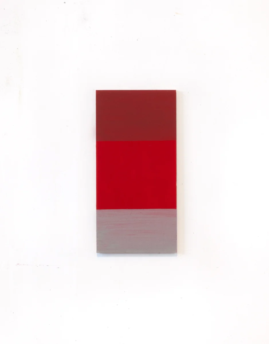 small red (sunset painting) 6 x 12