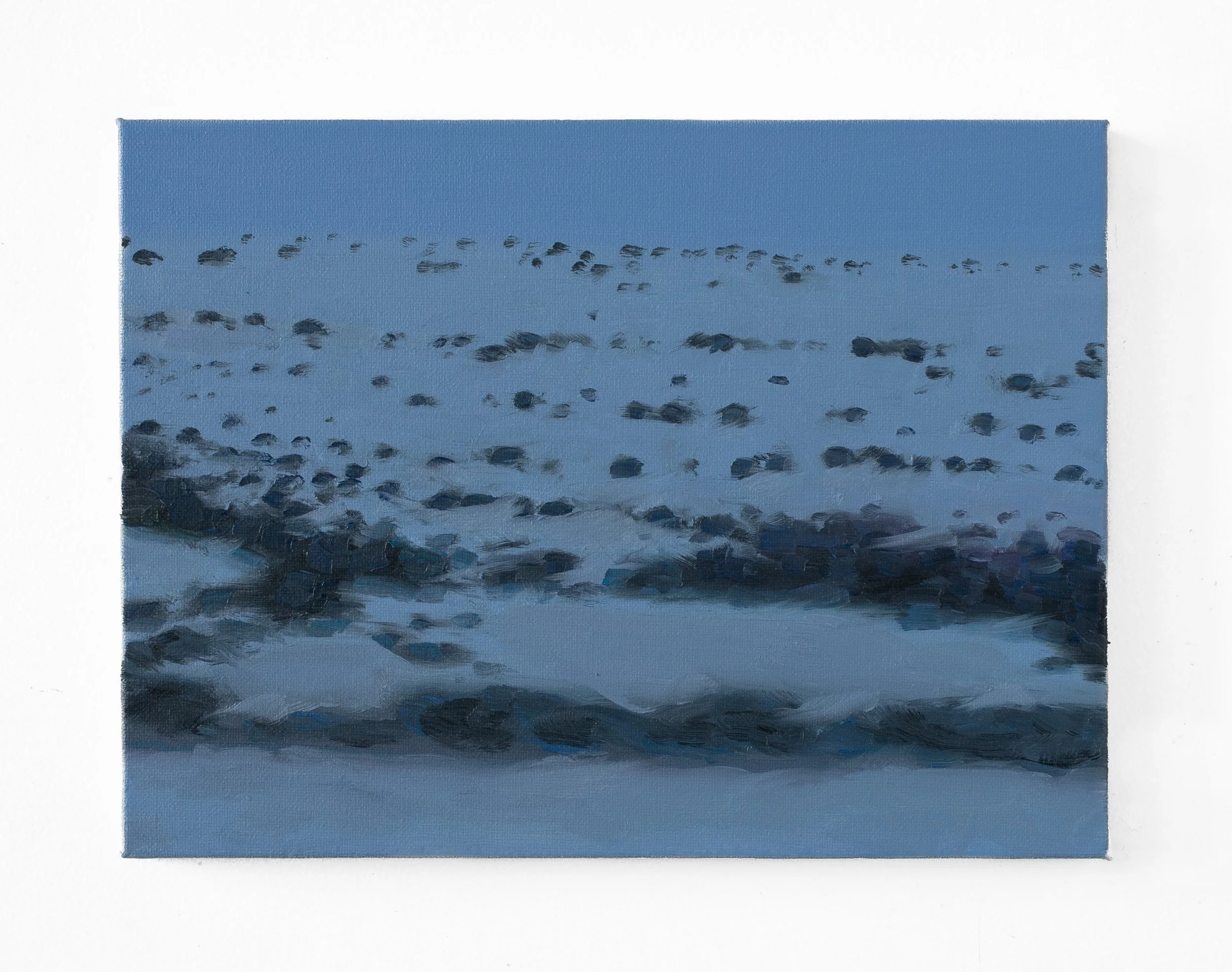  heat spots for snow  oil on canvas  11 × 14 