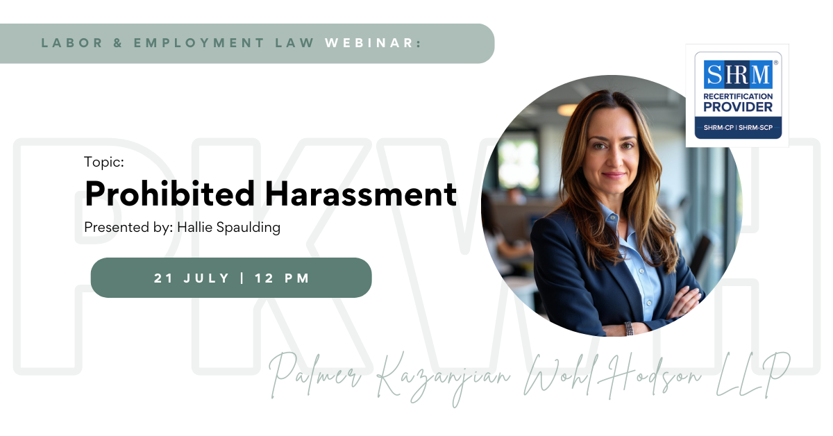 Webinar: Prohibited Harassment