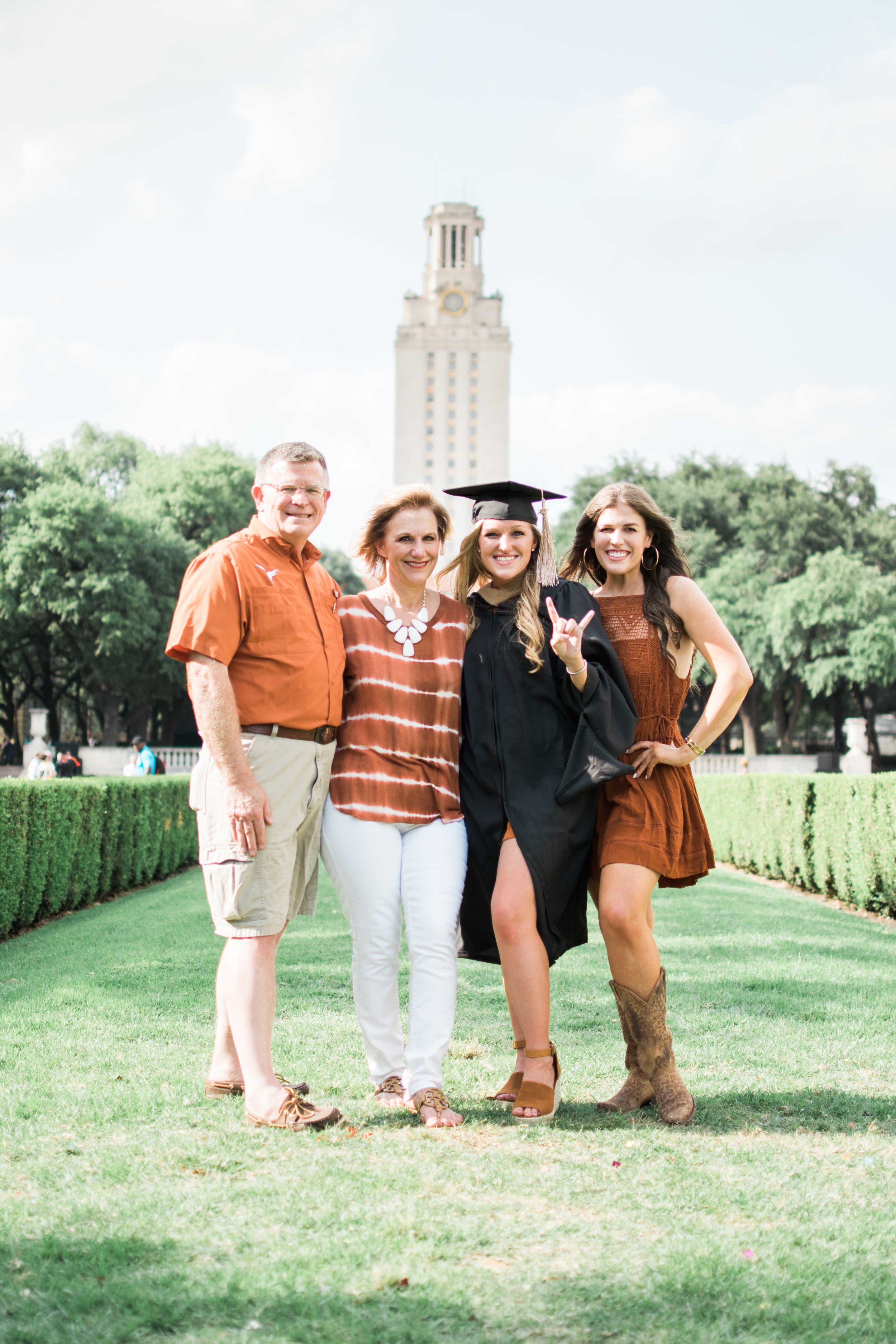 UT Austin Family Graduation Photo