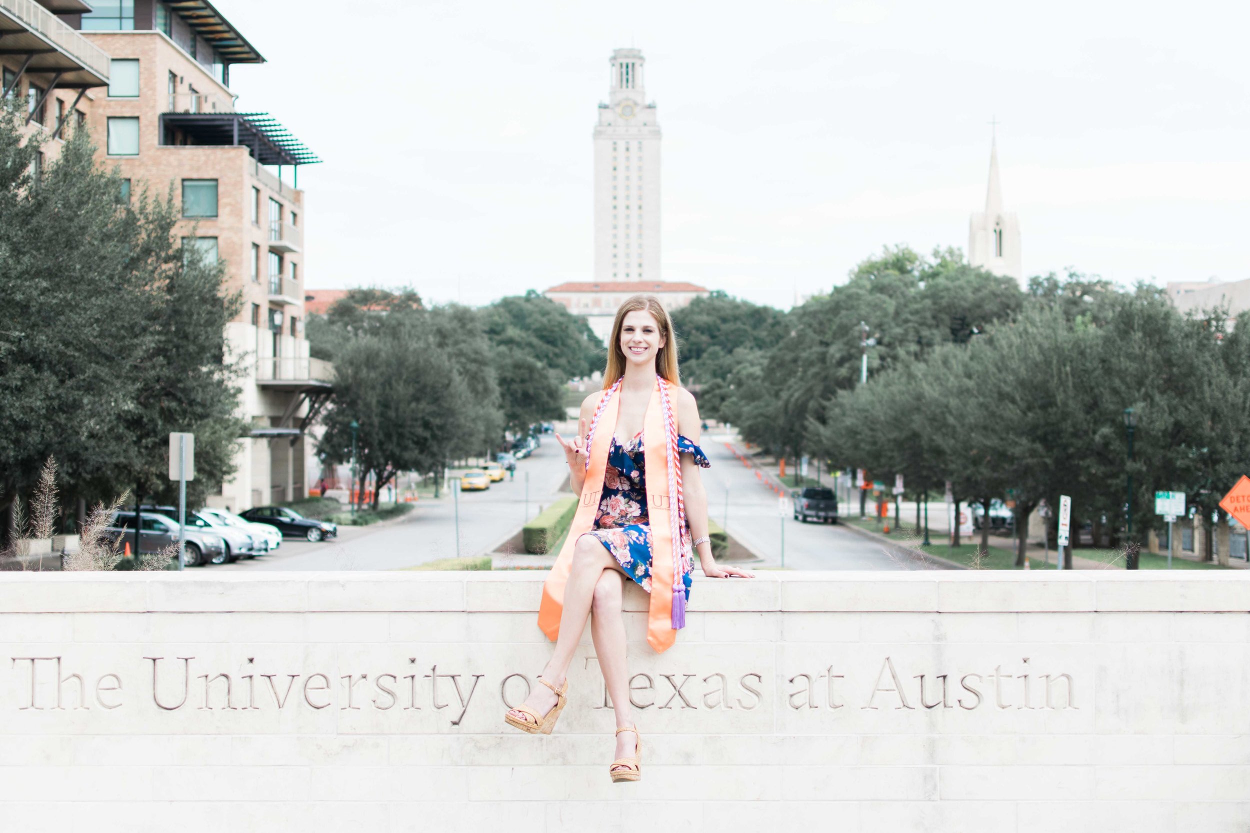 UT Austin Entrance Graduation Photo