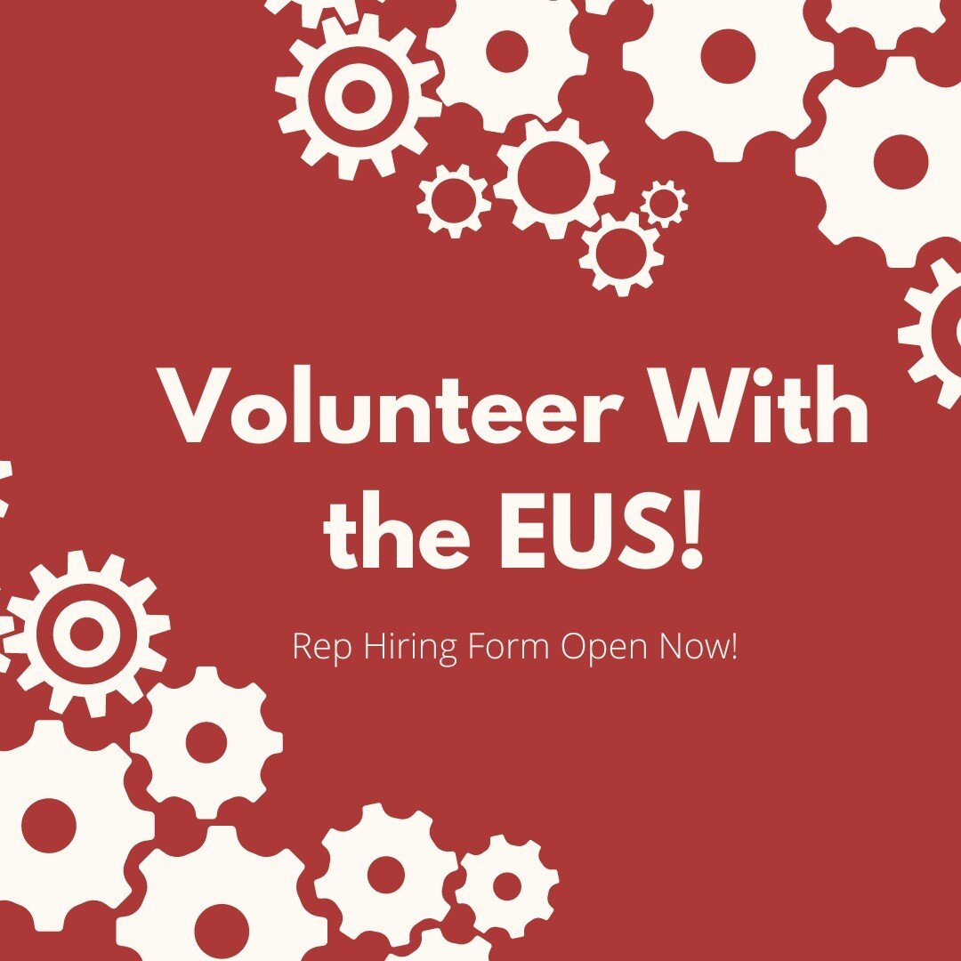 📣Calling all engineers interested in getting involved with the EUS.📣

The EUS is now recruiting rep volunteers!! Don't miss your chance to apply, link in bio!

Why volunteer with the EUS? Whether you are looking to bond with your fellow engineers, 