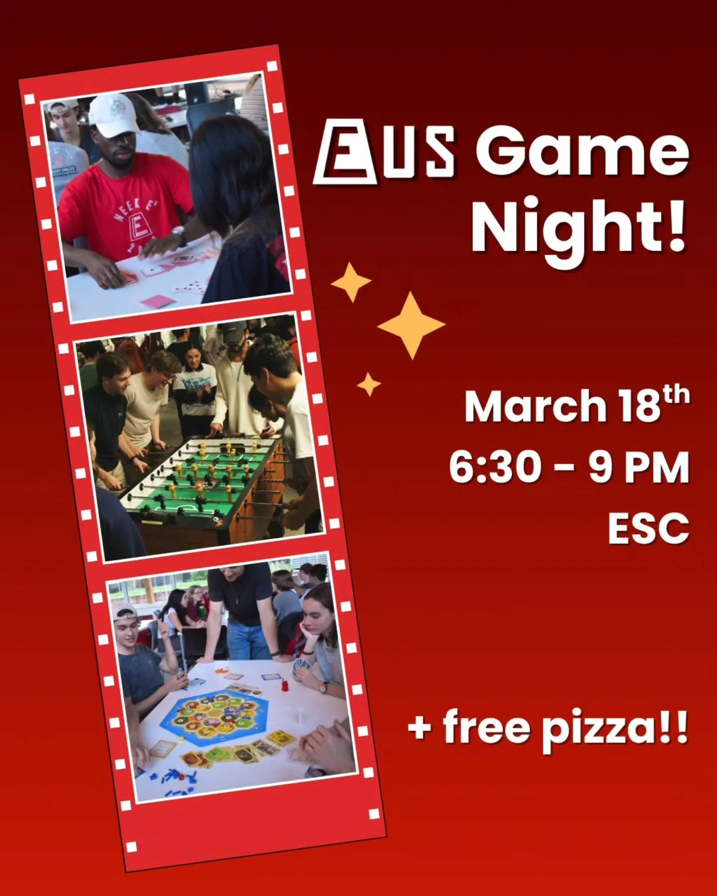 🎲 Love board games? 🃏

The EUS is hosting a game night in the ESC this Wednesday at 6:30pm! 

This event is open to everyone, so come with friends to find out more about the EUS and hear about volunteer positions you may be interested in for next y