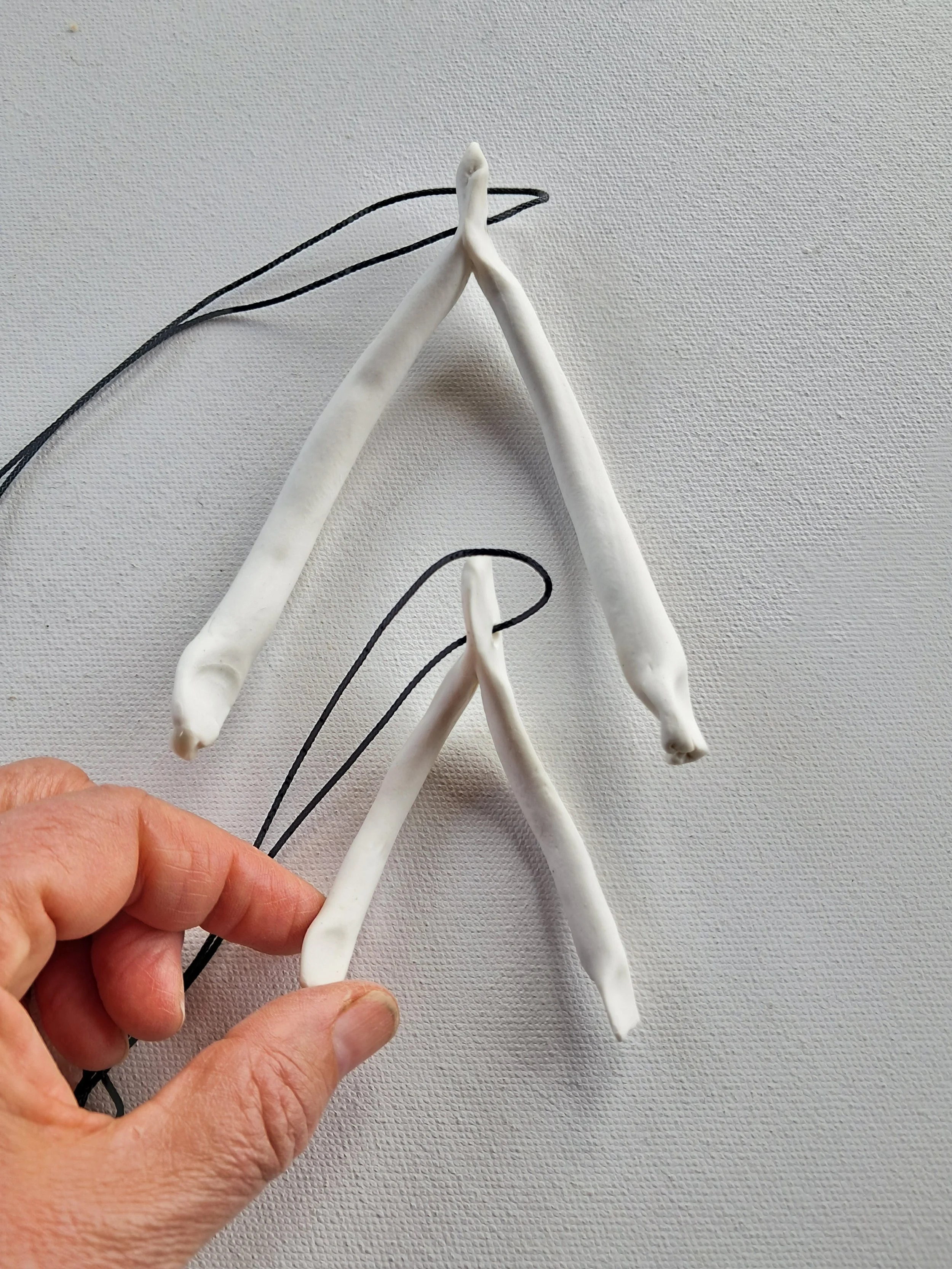 Porcelain Wishbones - Large and Small