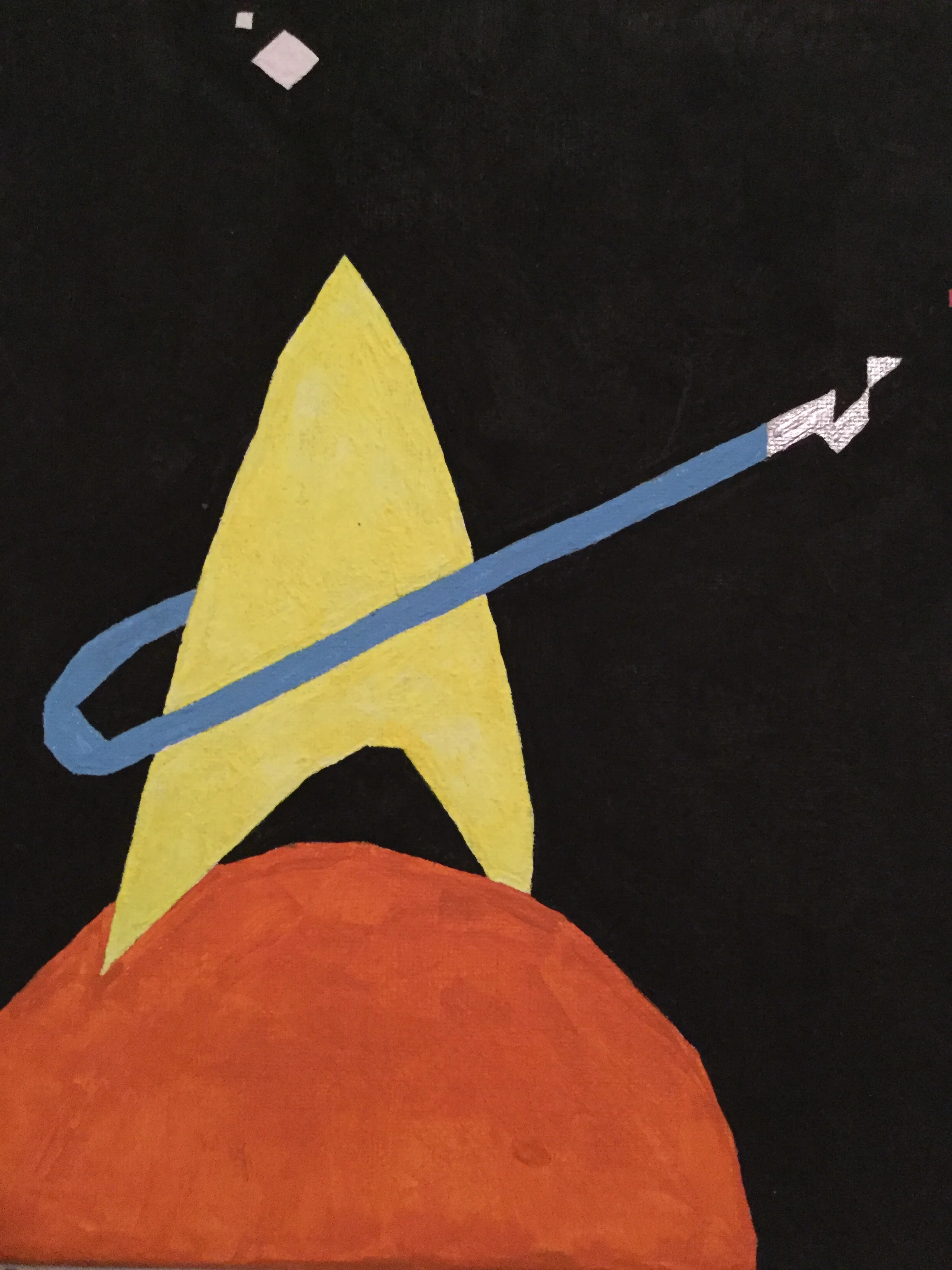 Trekkin' Across the Universe  Acrylics on Canvas 8"x10"