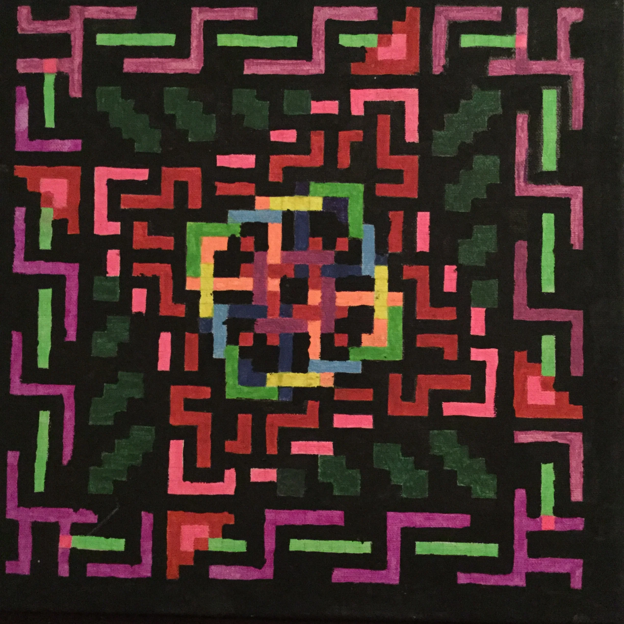 Pinwheel Nature (by Day)Acrylics on Canvas12"x12"