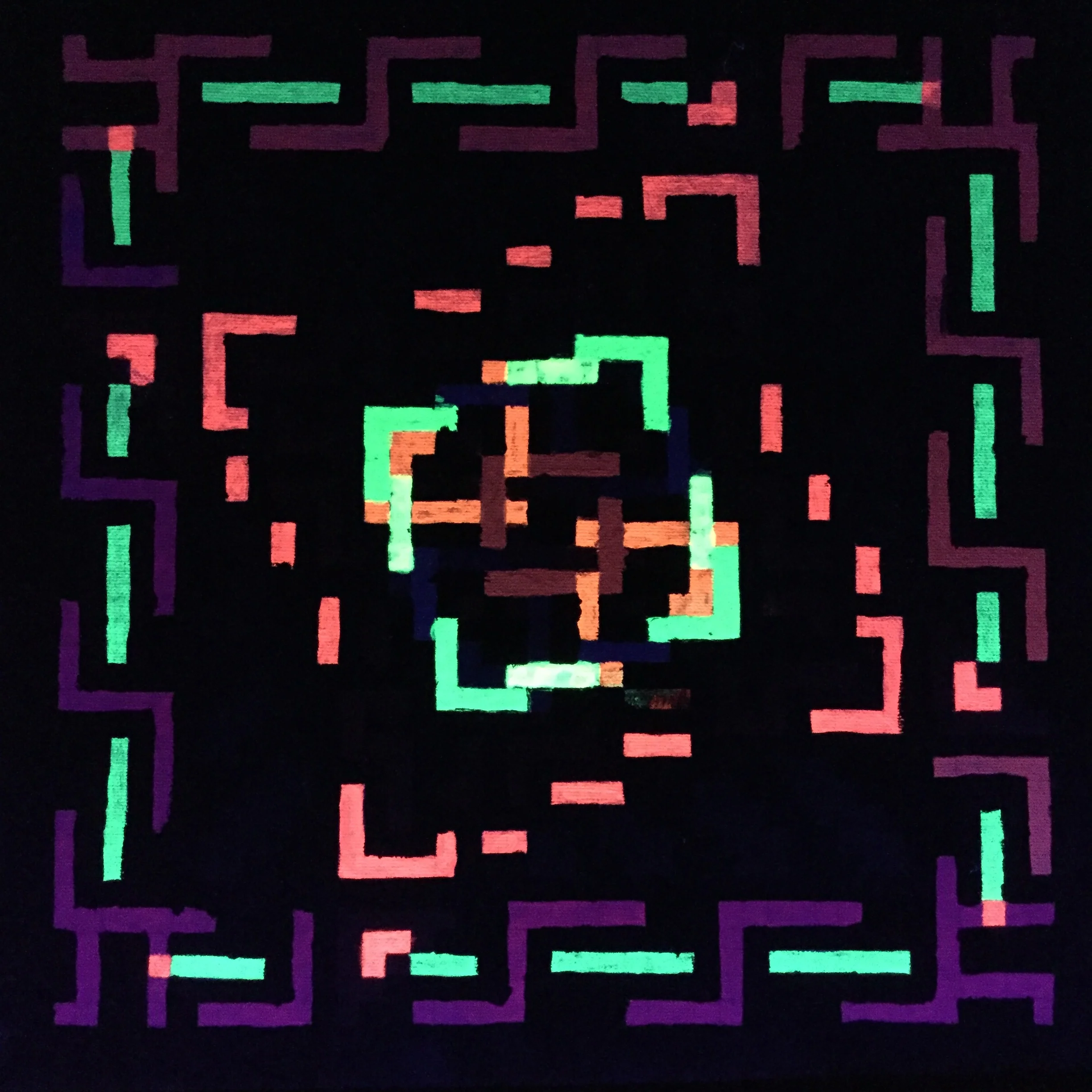 Pinwheel Nature (by Night)Acrylics on Canvas12"x12"