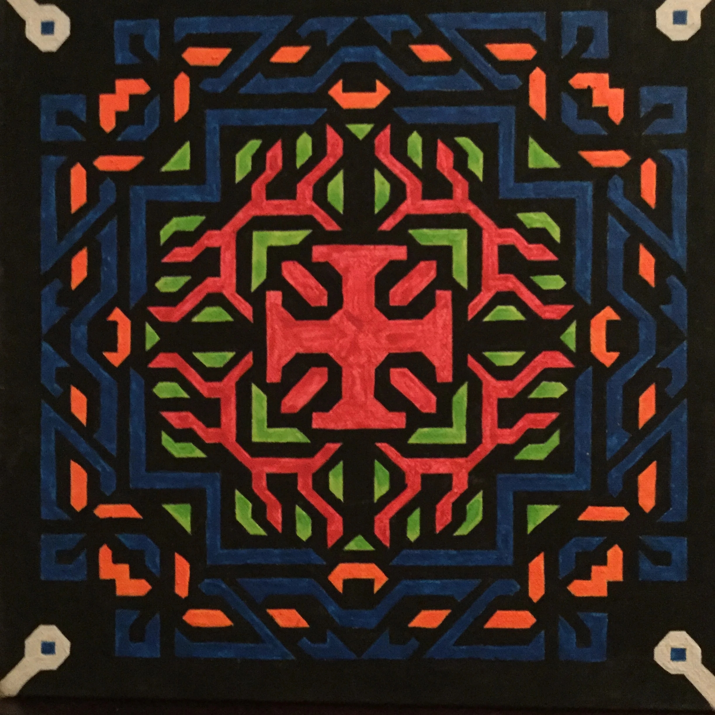 Brigi Didge (by Day)Acrylics on Canvas12"x12"